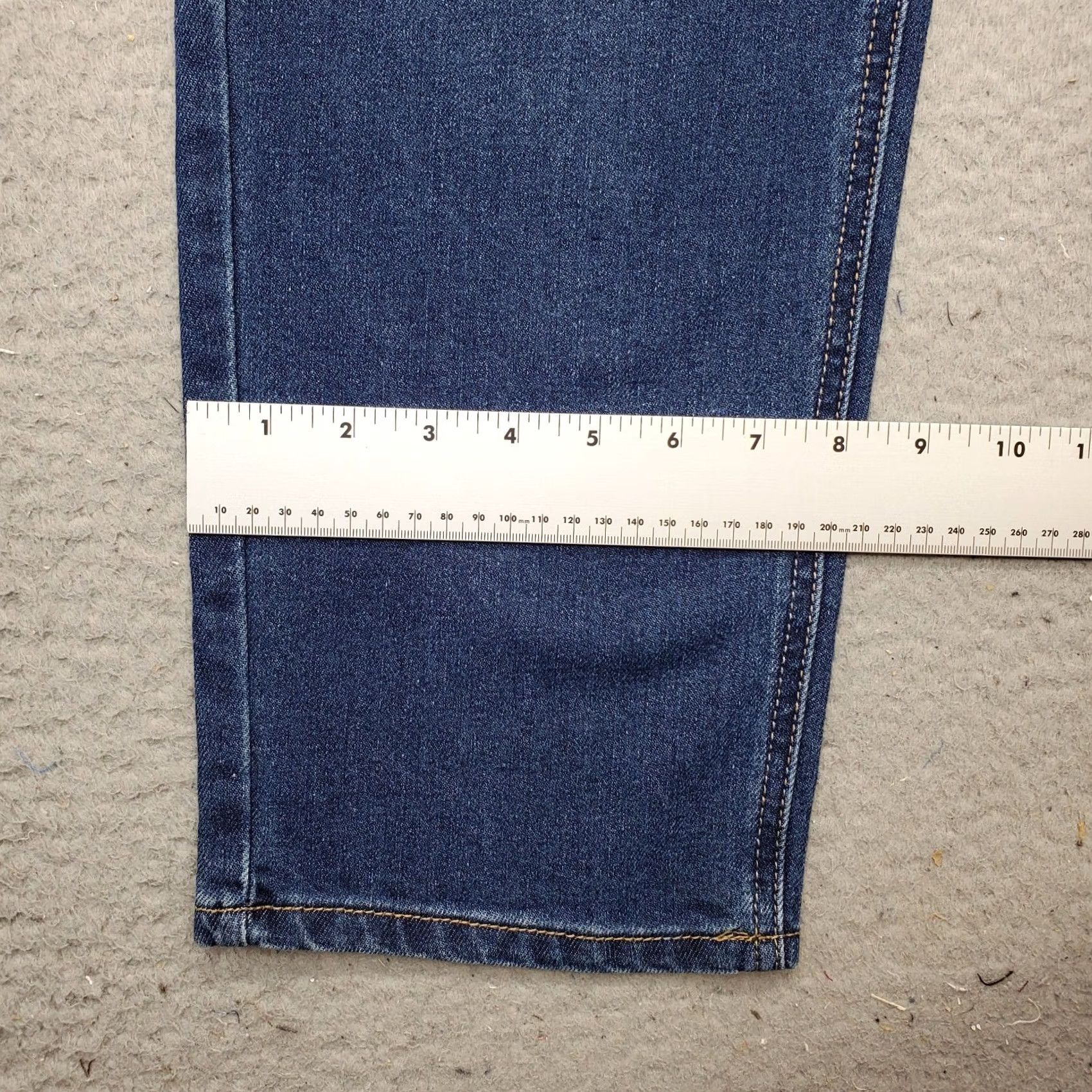 Vintage Seven7 Jeans Womens 14 Blue Denim Stretch High Rise Straight Jeans Size 36" / US 14 / IT 50 - 5 Thumbnail