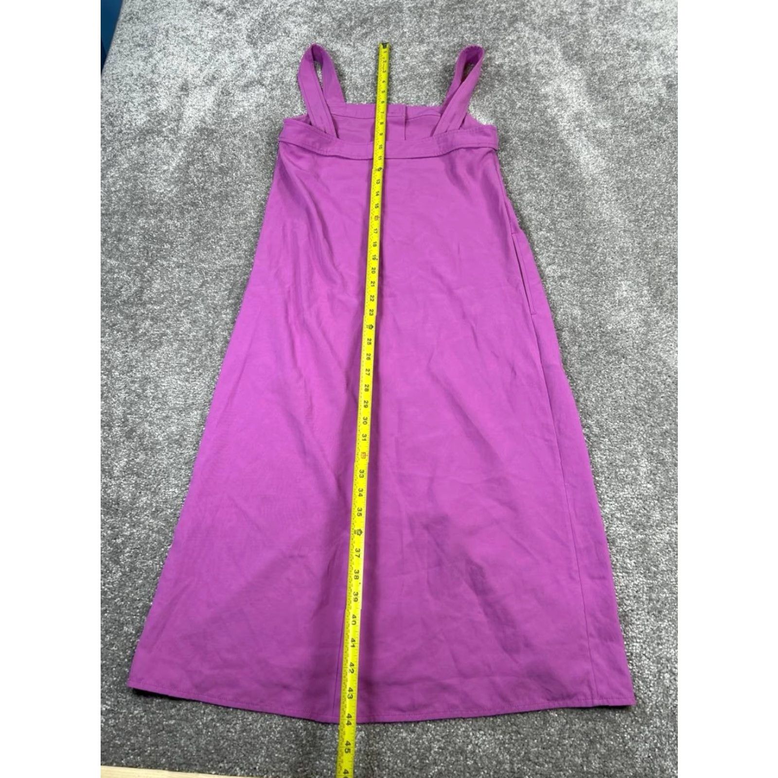 Everlane Everlane Dress Womens 0 Purple Midi A-Line Blouson Shift Sleeveless V-Neck Size XS / US 0-2 / IT 36-38 - 7 Thumbnail