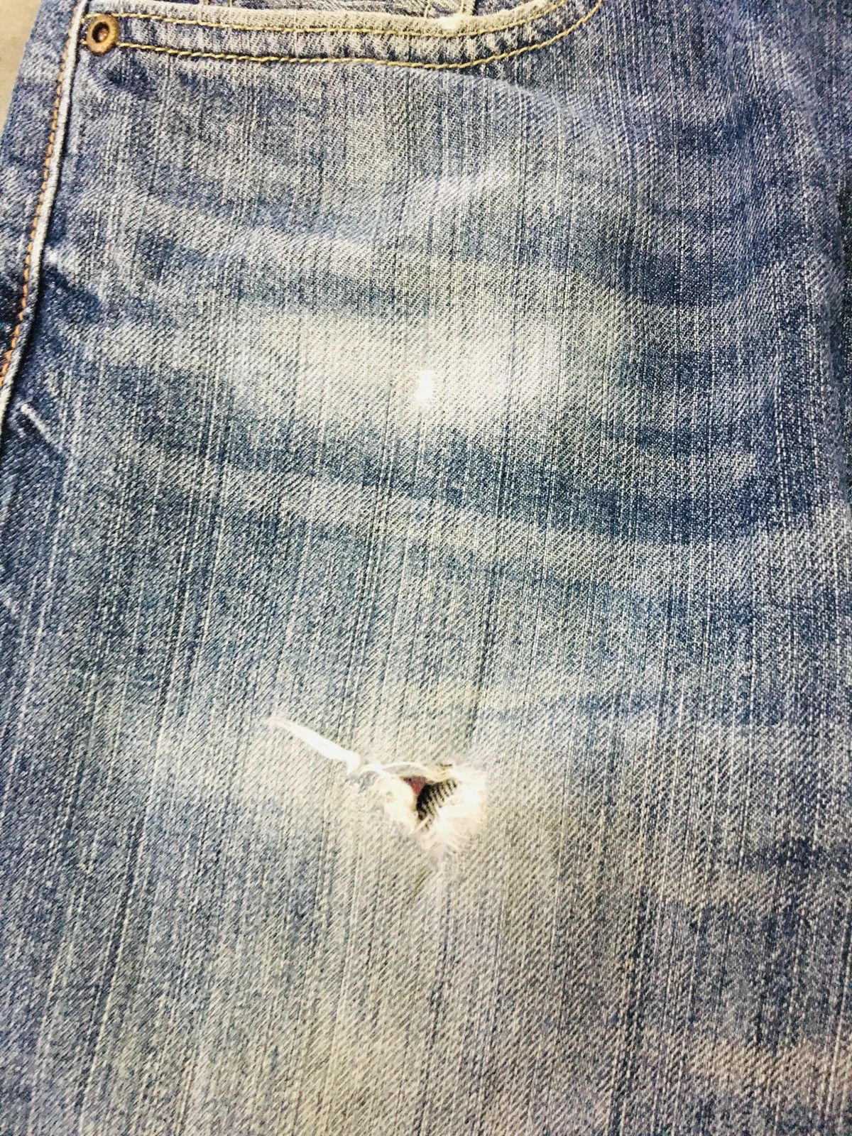 Japanese Brand Navy Distressed Jeans (15) Size US 31 - 12 Thumbnail