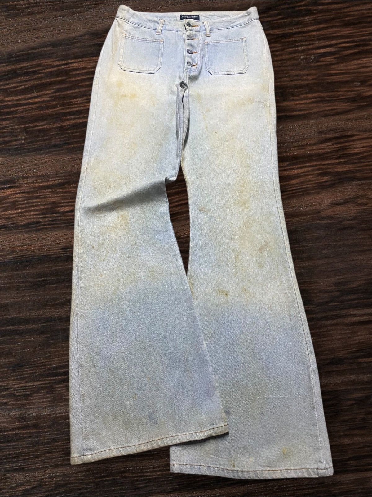 Japanese Brand Vtg Japanese Brand African Beat Club Rusty Flare Bush Pants Size US 29 - 1 Thumbnail