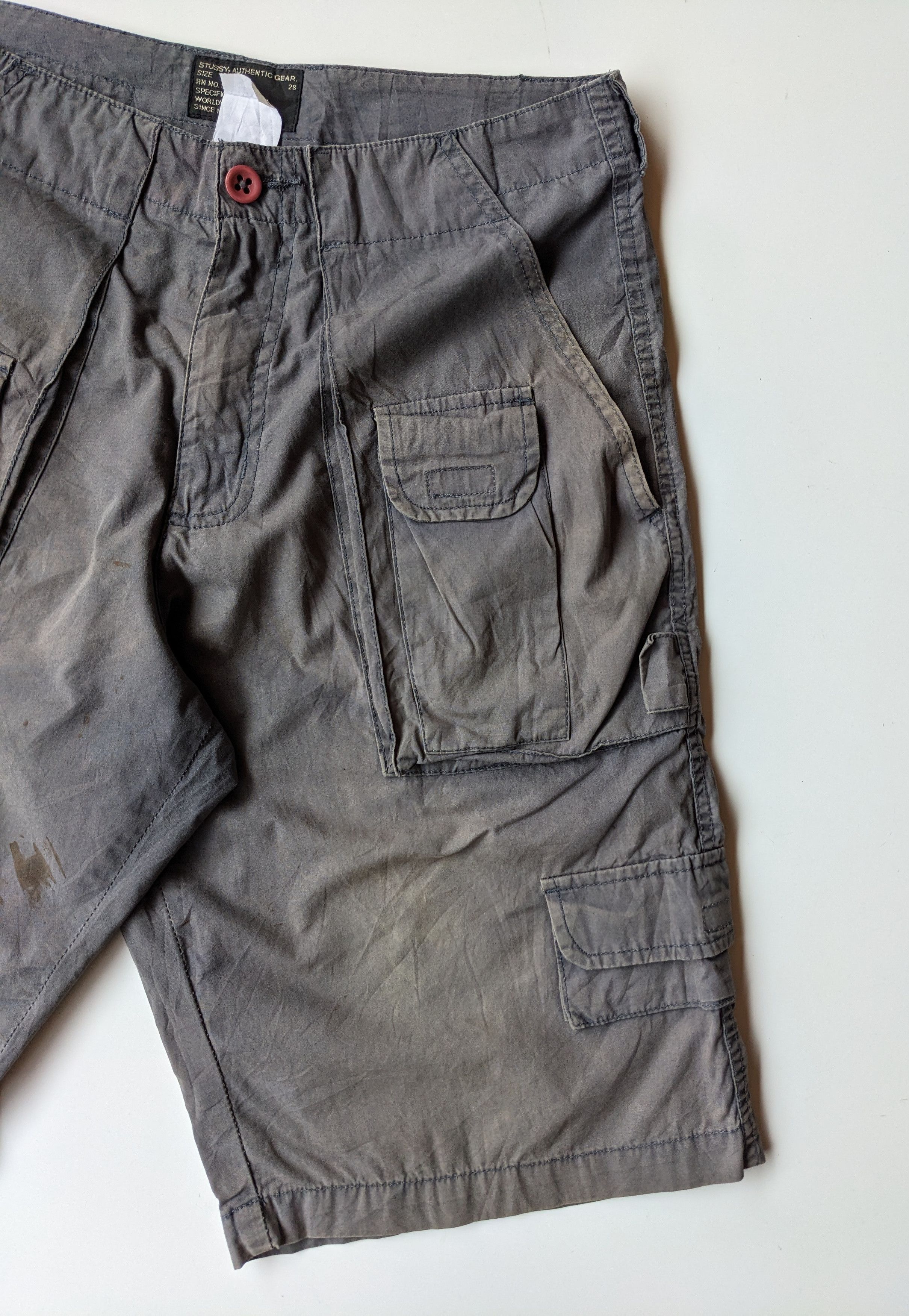 Stussy Vintage STUSSY tactical cargo sunfaded shortpant Size US 30 / EU 46 - 3 Thumbnail