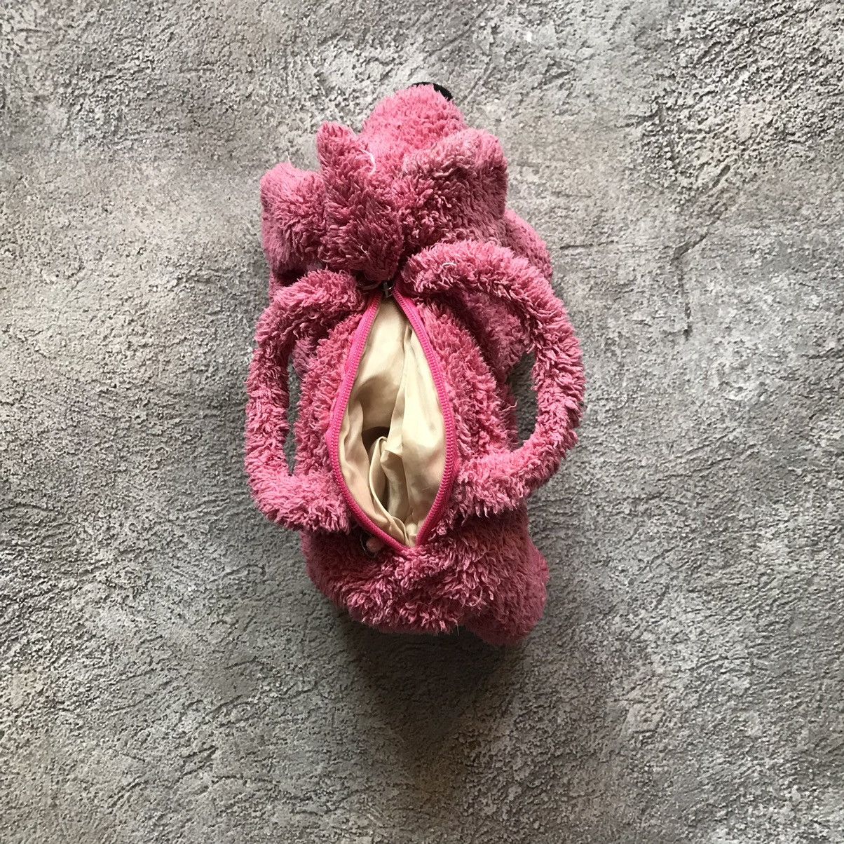 Vintage Vintage Y2K Pink Plush Dog Backpack Toy Streetwear Baggy OS Size ONE SIZE - 4 Thumbnail