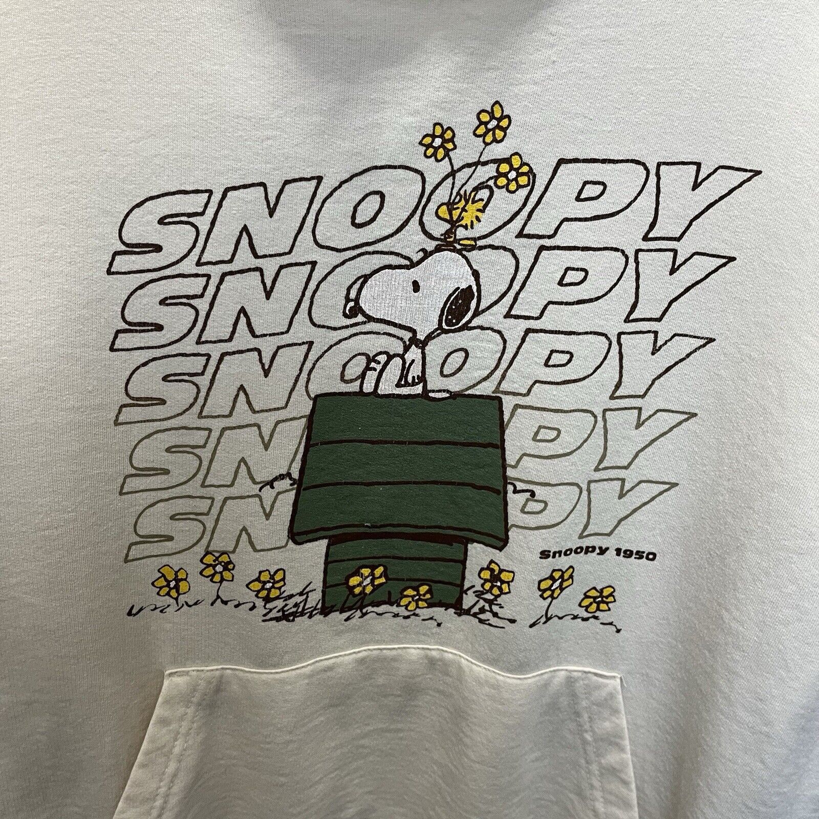 Peanuts Peanuts | Snoopy & Woodstock Beige Hoodie Graphic Sweatshirt Size US S / EU 44-46 / 1 - 3 Thumbnail