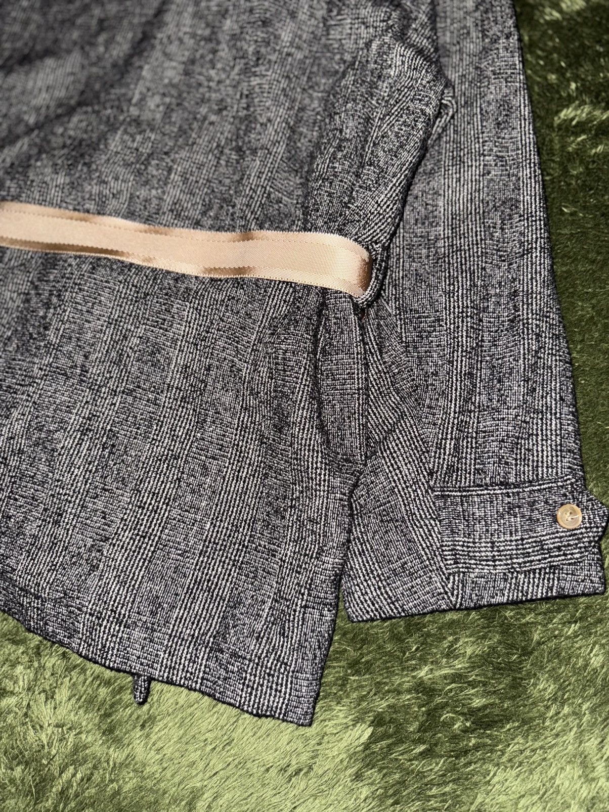 DIGAWEL [1] DIGAWEL Glen Check Wool–Cupro Belted Half Coat Size US XL / EU 56 / 4 - 11 Thumbnail