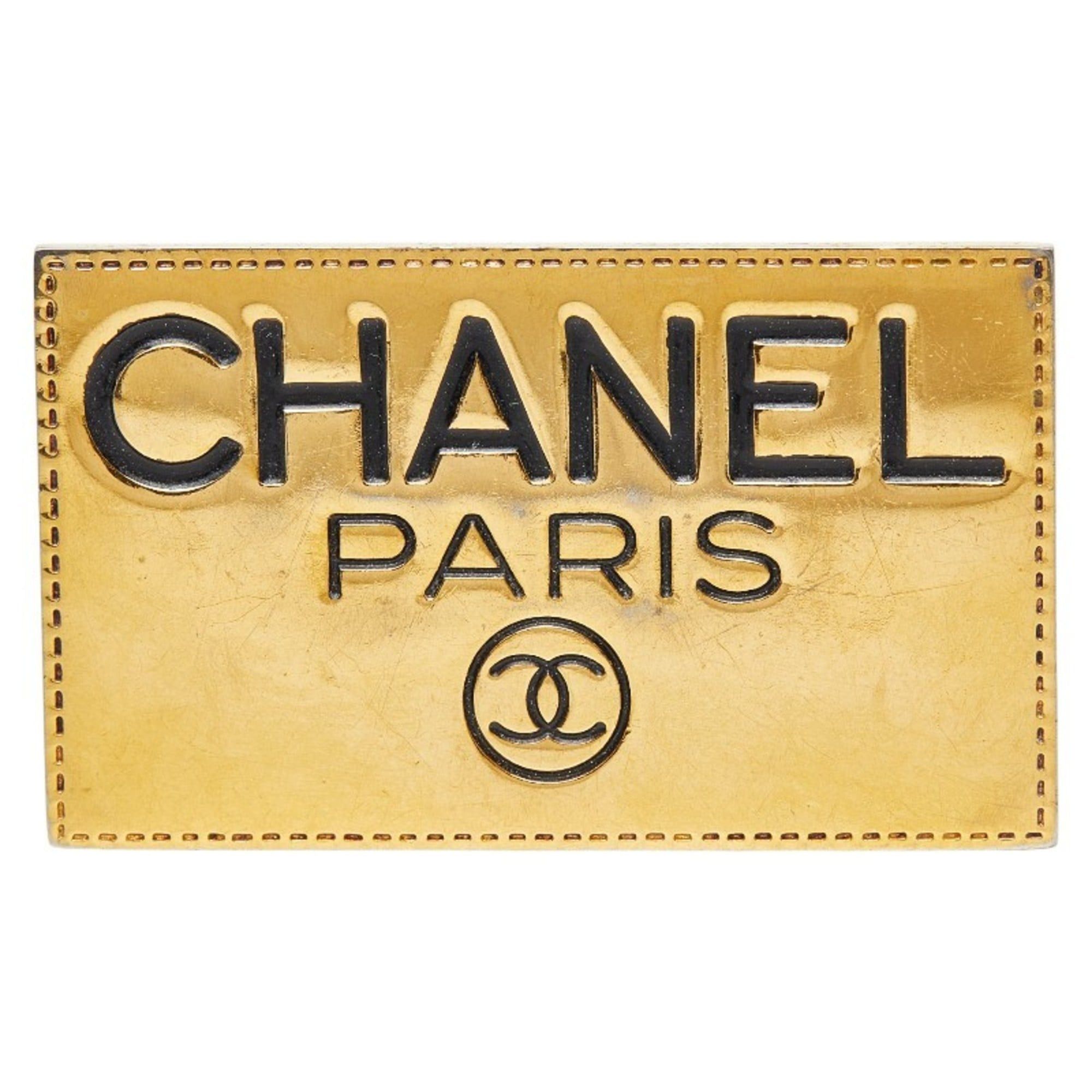 Chanel CHANEL Nameplate Motif Brooch Metal Women's Size ONE SIZE - 1 Thumbnail