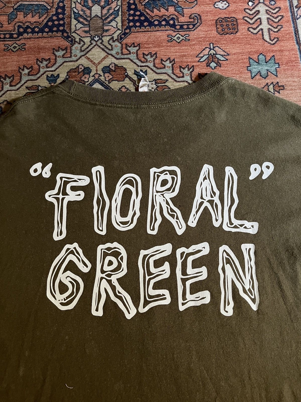 Band Tees Title Fight Floral Green Longsleeve Olive Green Size US L / EU 52-54 / 3 - 4 Thumbnail