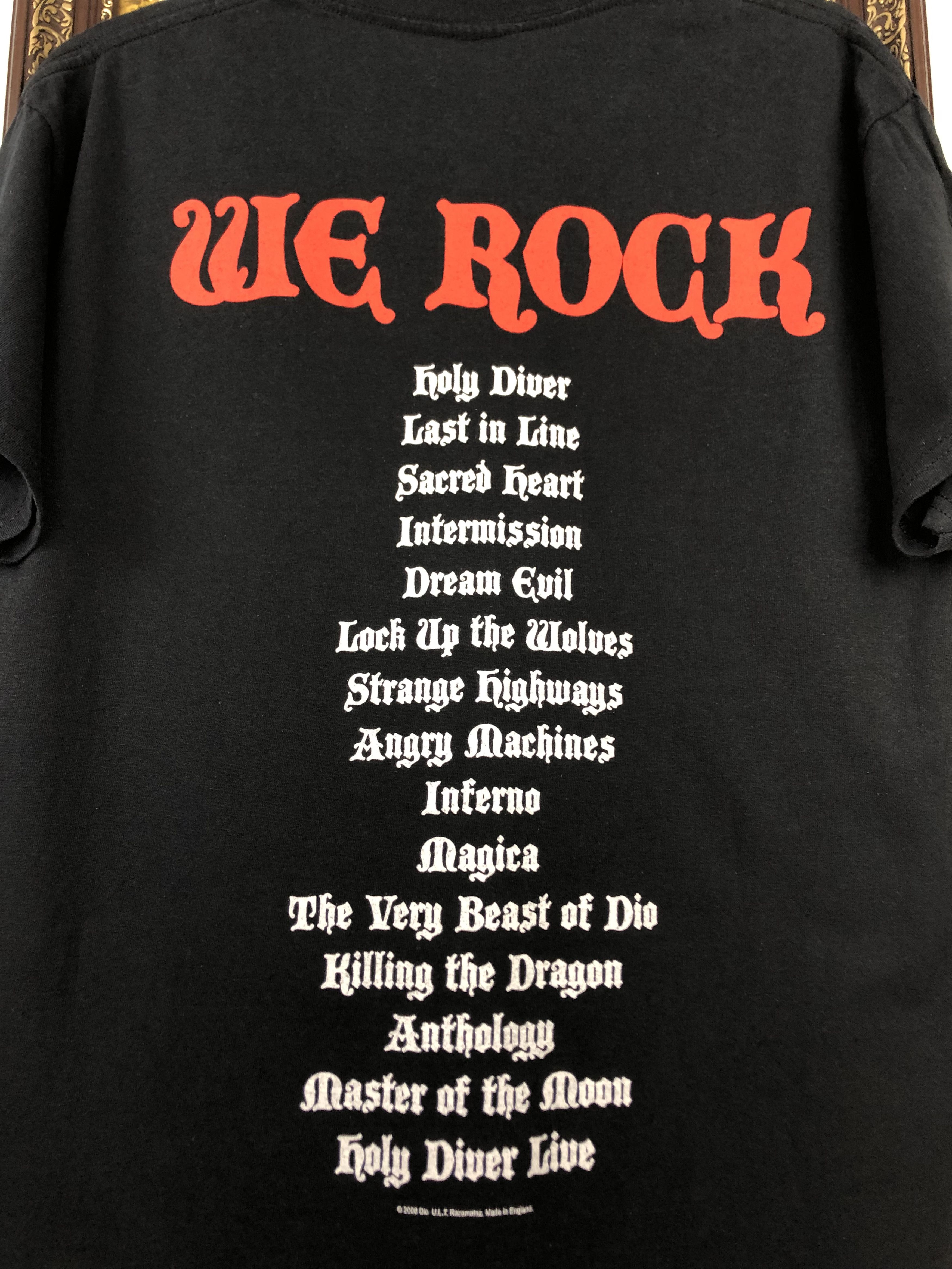 Band Tees Vintage Dio Tour Shirt Band Tee Over Print Black Mens Metal Size US M / EU 48-50 / 2 - 9 Thumbnail