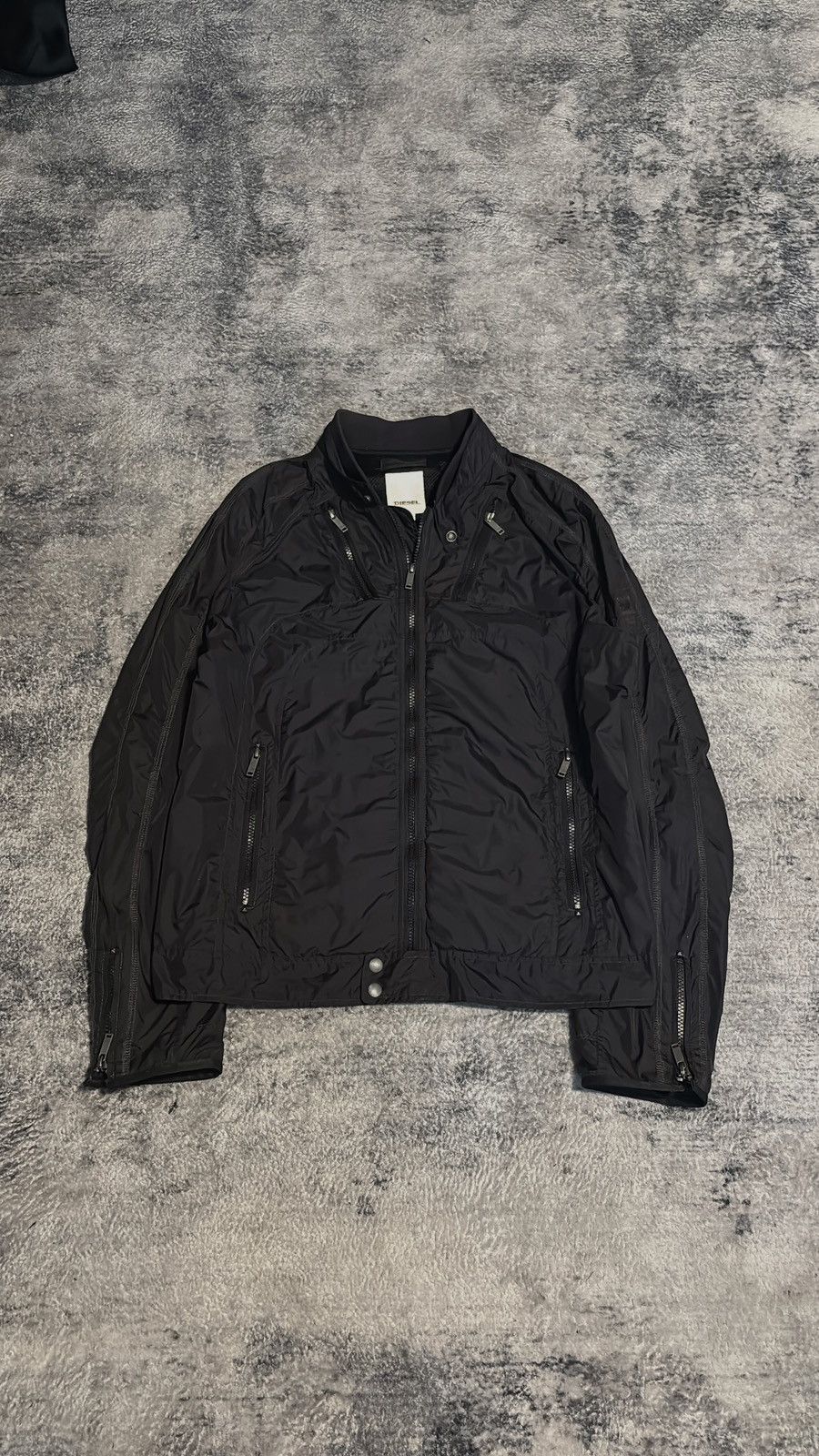 Diesel Vintage diesel Moto style nylon windbreaker jacket Size US XL / EU 56 / 4 - 1 Thumbnail