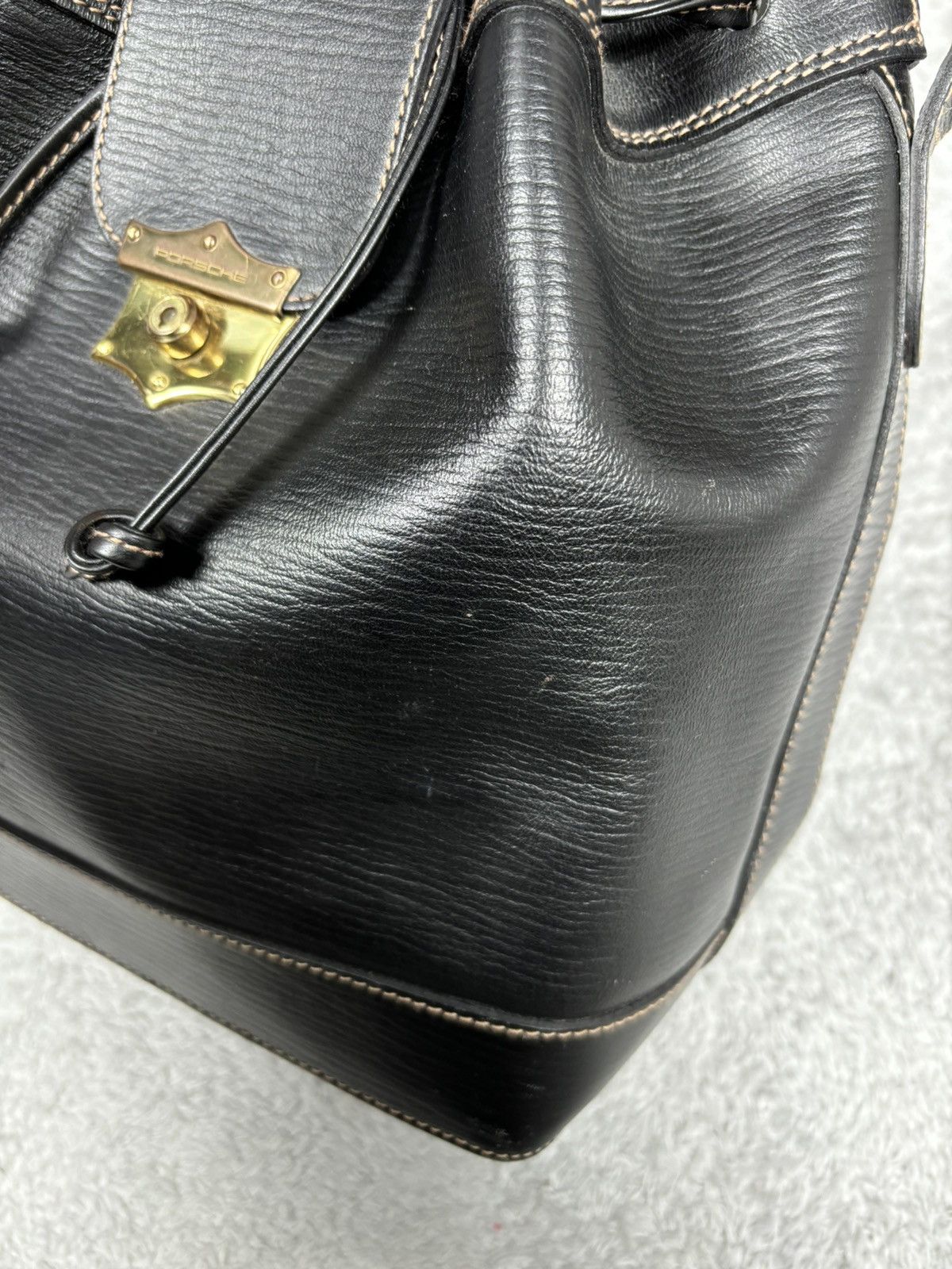 Porsche Design Vintage Porshe Handmade Germany Bucket Leather Bag Size ONE SIZE - 6 Thumbnail