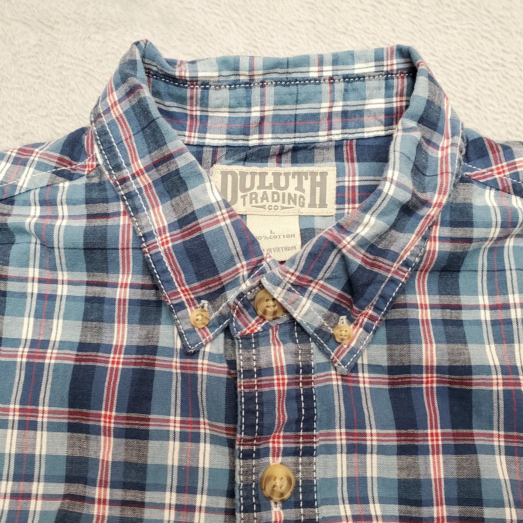 Vintage VINTAGE Duluth Trading Shirt Mens L Blue Plaid Outdoor Long Sleeve Up North Cabin Size US L / EU 52-54 / 3 - 4 Thumbnail