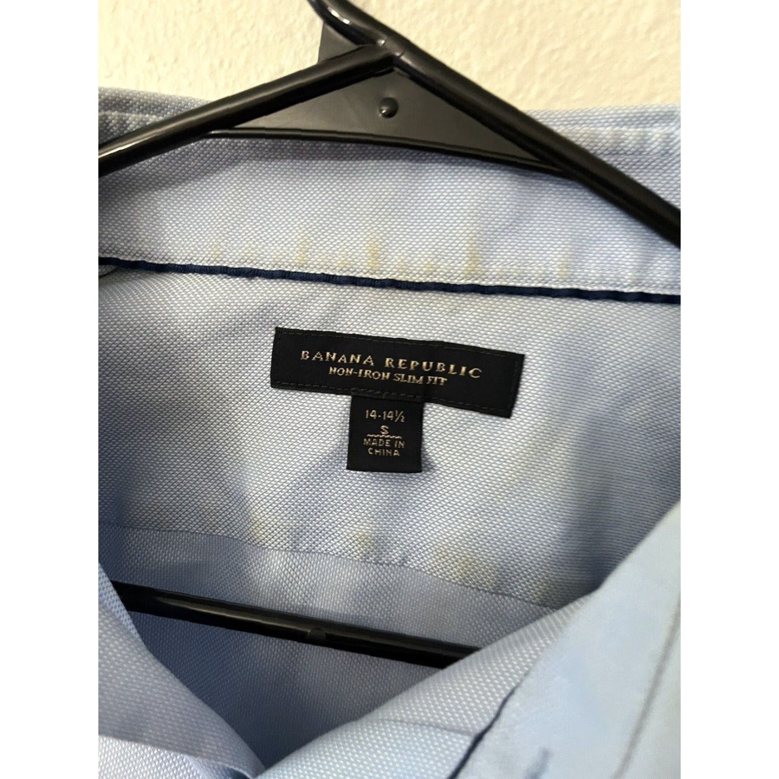Banana Republic Banana Republic Men's Slim Fit Button-Up Shirt Size S Blue Solid Casual Formal Workwear Size US S / EU 44-46 / 1 - 2 Thumbnail