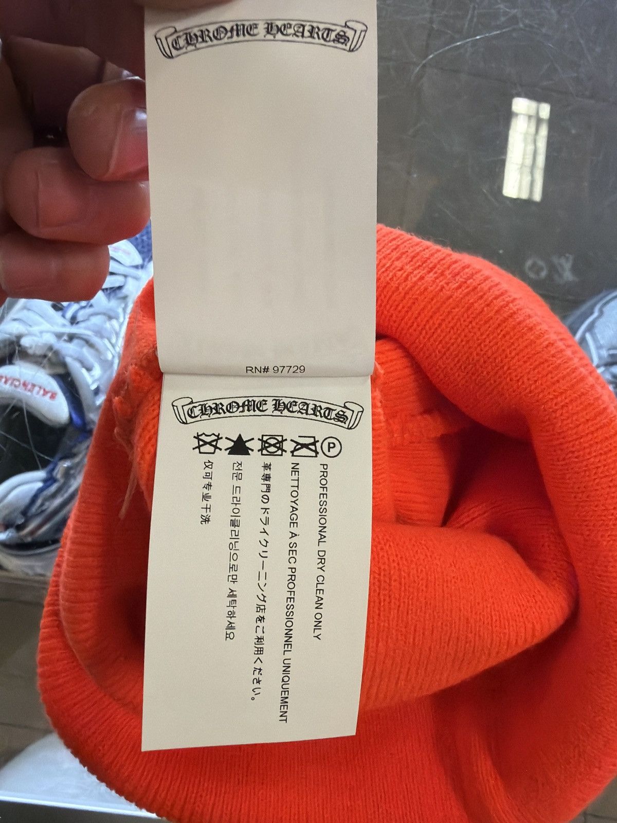 Chrome Hearts CHROME HEARTS LOGO BEANIE ORANGE Size ONE SIZE - 5 Thumbnail