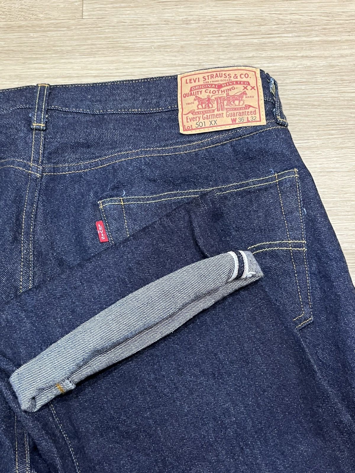 image of Levis Vintage Big E 501 Xx Selvedge Denim Jeans 36X32 in Blue, Men's