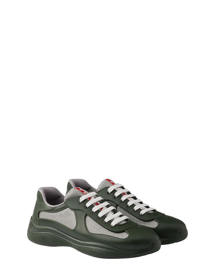 Prada America's Cup Soft Rubber And Bike Fabric Sneakers in khaki Size US 7 / EU 40 - 1 Thumbnail