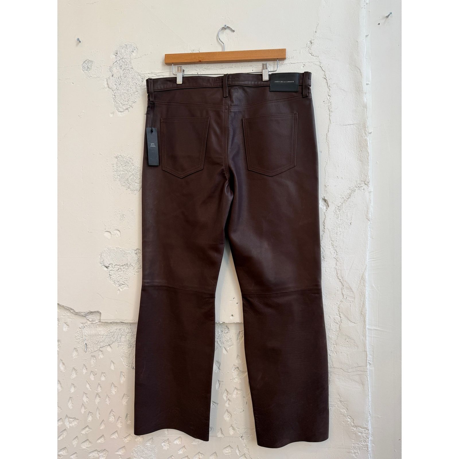Cout de la Liberte Cout De La Liberte Jimmy/Baby G Leather Flare Pants Size US 36 / EU 52 - 2 Thumbnail