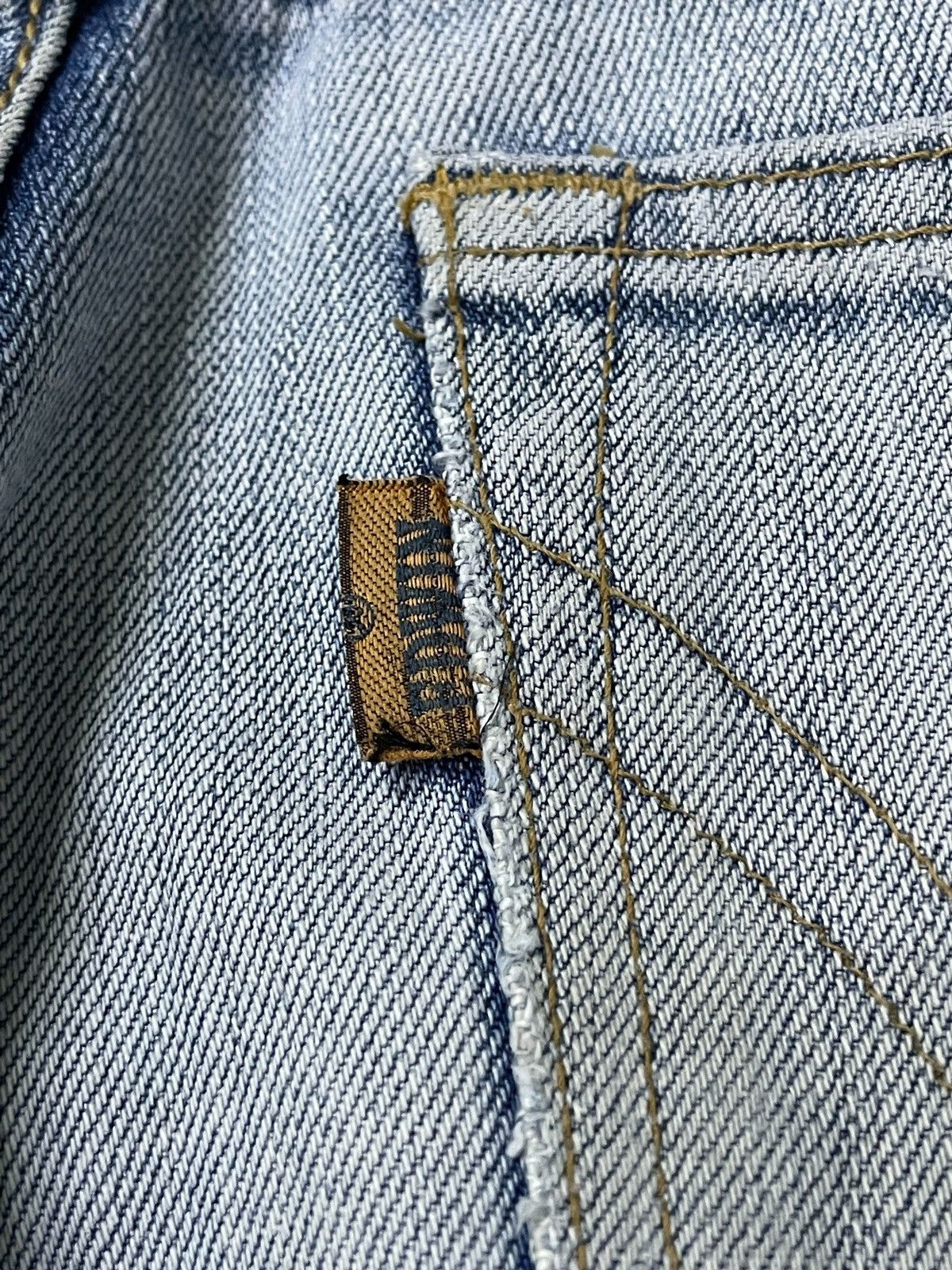 Edwin × Vintage Edwin XV Light Wash Distressed Straight Jeans Size US 30 / EU 46 - 19 Thumbnail