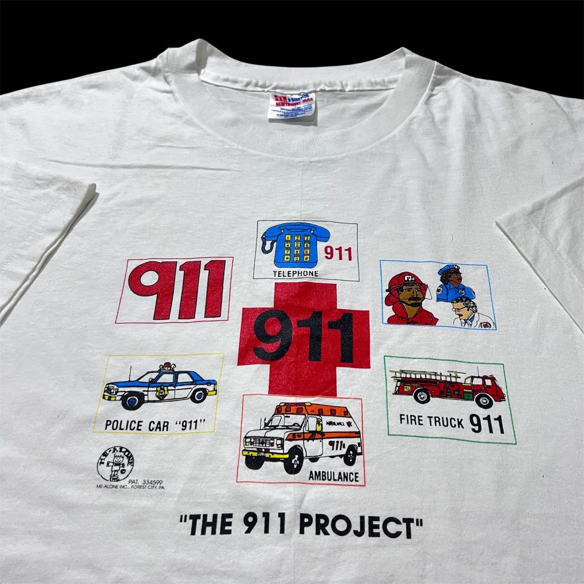 Vintage Vintage 90s The 911 Tee 2XL Police Streetwear Graphic Size US XXL / EU 58 / 5 - 1 Thumbnail