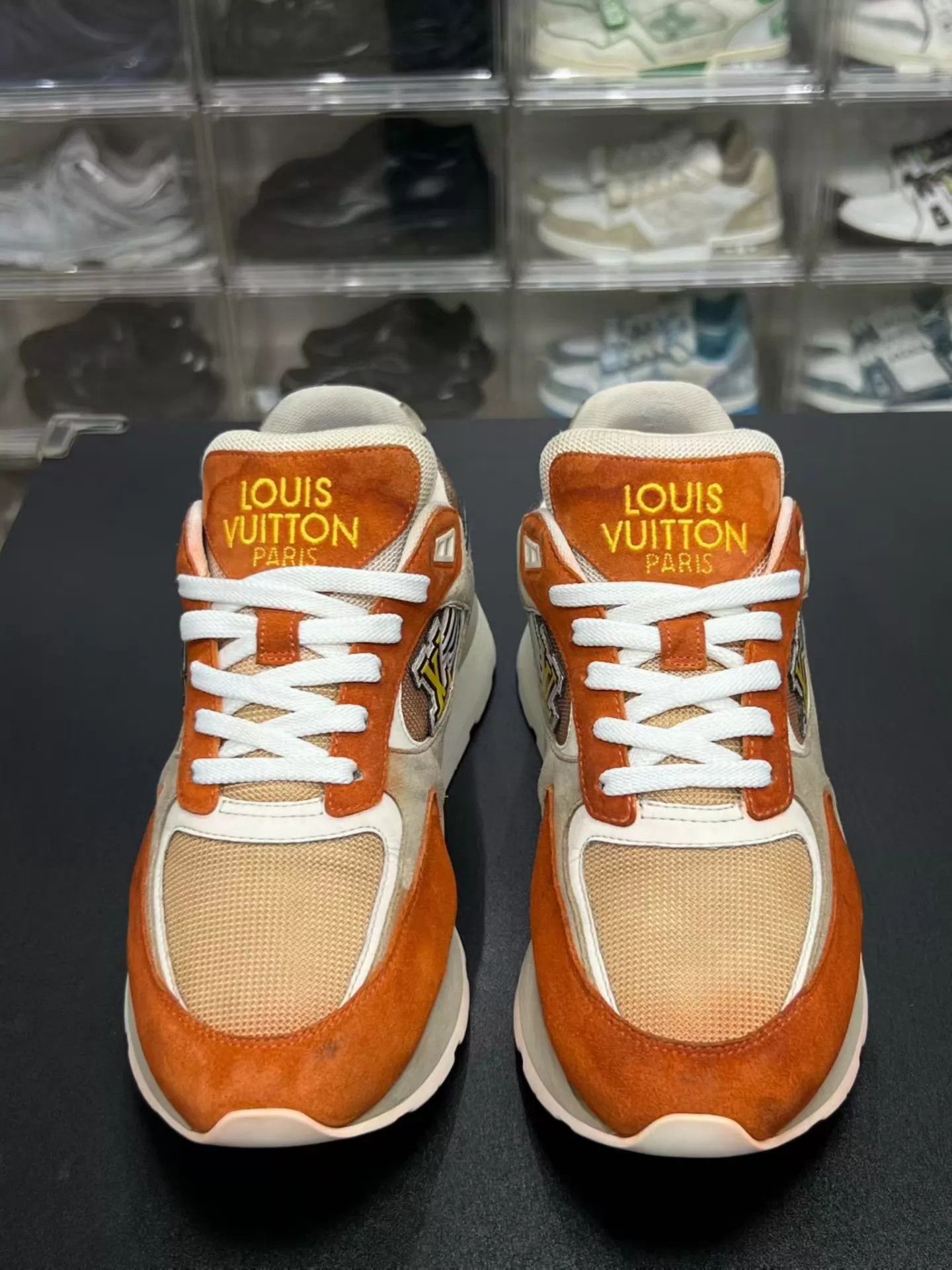 Louis Vuitton LV RUN AWAY Tenis Orange UK7.5/41.5 Size US 8.5 / EU 41-42 - 2 Thumbnail