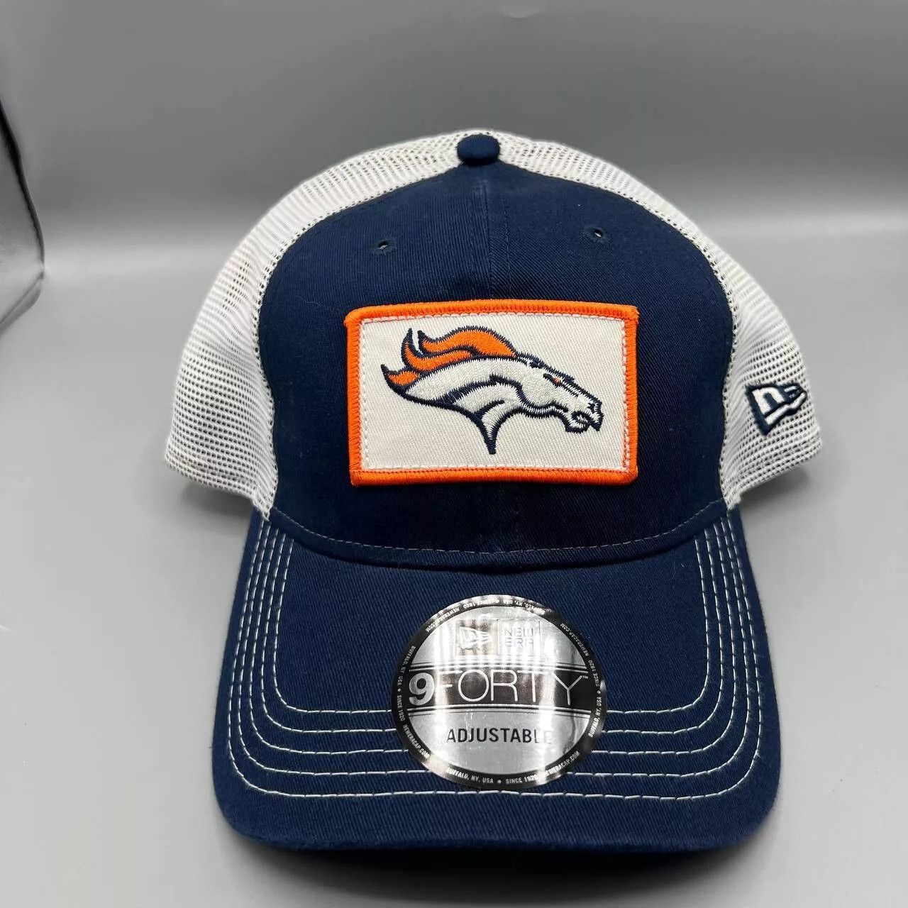 New Era Denver Broncos Trucker Hat Men Blue NFL Snap Back Cap New Size ONE SIZE - 1 Thumbnail