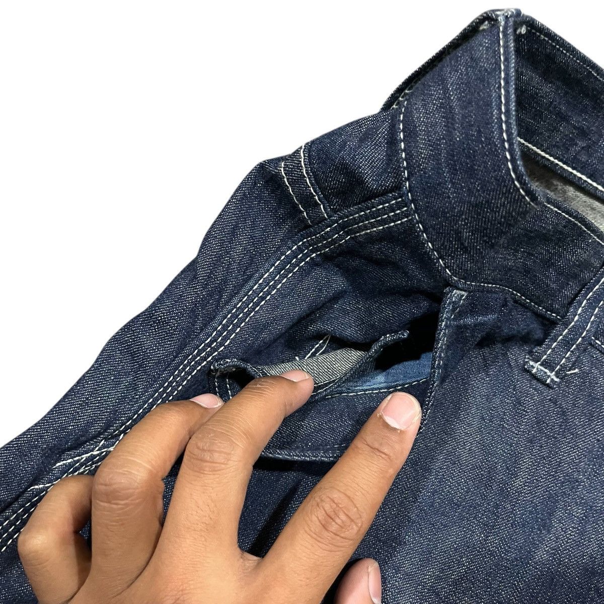 Momotaro Jeans Momotaro Jeans 10.5oz Double Hip Reflective Cropped WorkPant Size US 30 / EU 46 - 7 Thumbnail