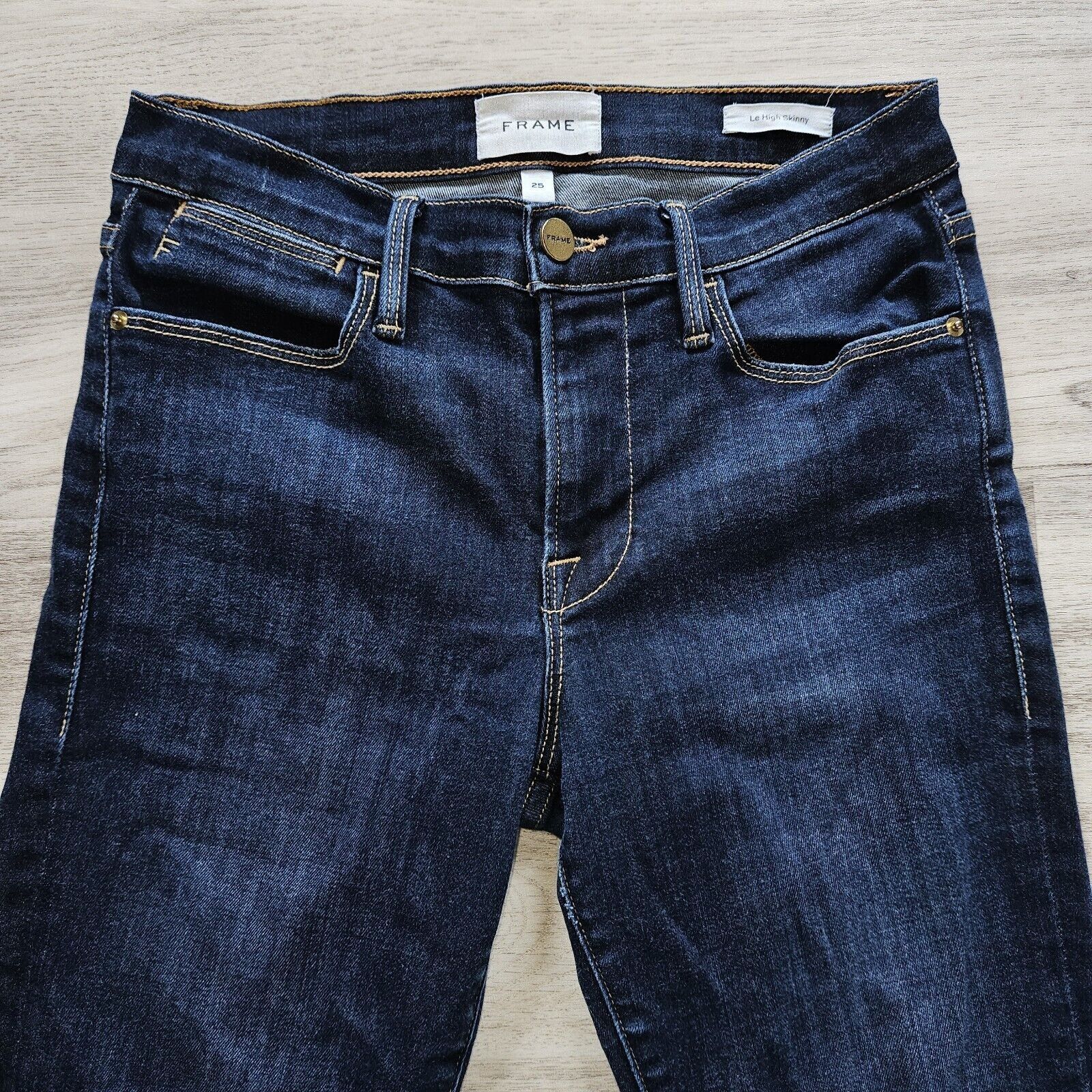 Frame Frame Jeans Women 25 Le High Skinny Split Hem Mid Rise Blue Size 25" / US 0 / IT 36 - 6 Thumbnail