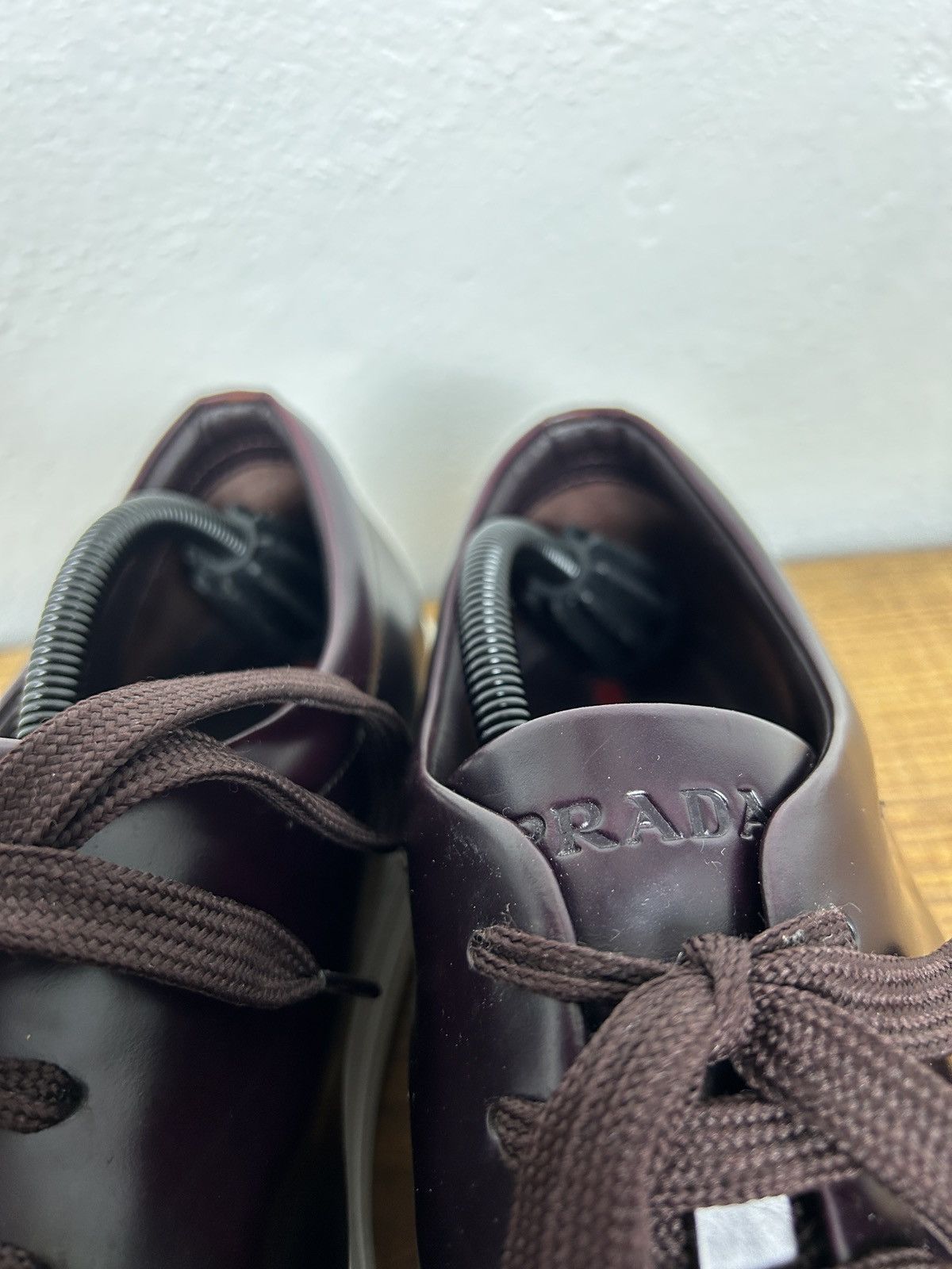 Prada Prada 4E2996 Brushed Spazzolato Leather Sneakers Size US 10 / EU 43 - 16 Thumbnail