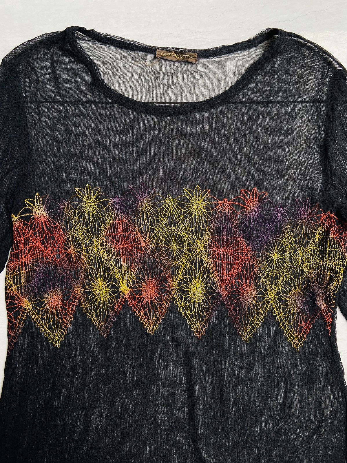 Other COSA-NOSTRA Black Mesh Long Sleeve T-Shirt Size US M / EU 48-50 / 2 - 4 Thumbnail