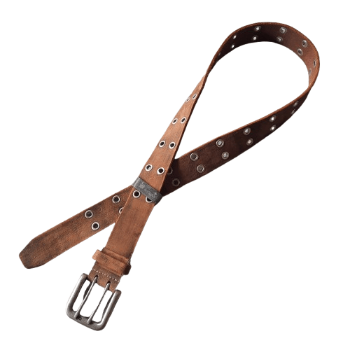 🕸️ Edwin japan double hole punk rock leather belt