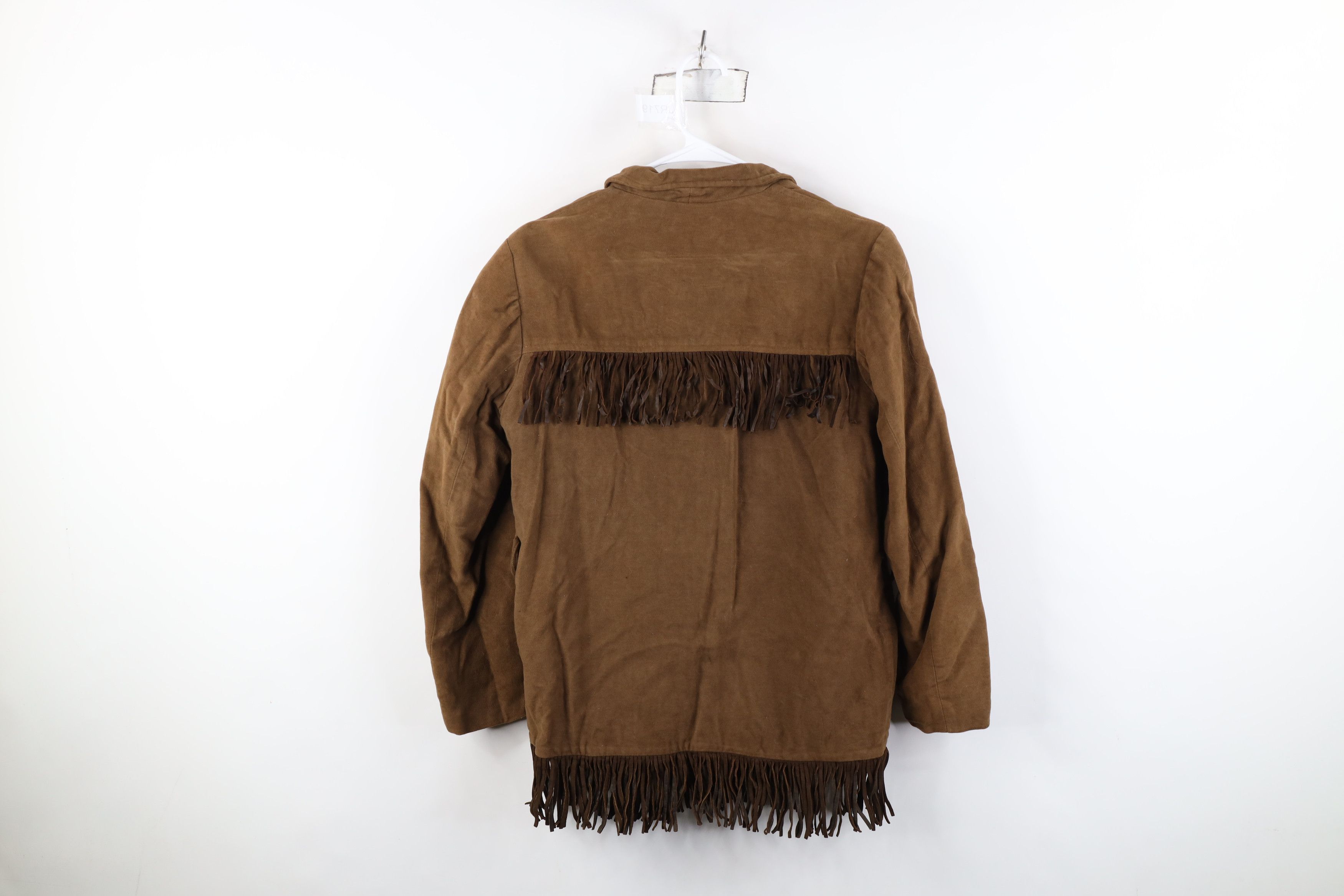 Vintage Vintage 60s 70s Western Fringed Button Jacket Brown USA Size XL / US 12-14 / IT 48-50 - 12 Thumbnail