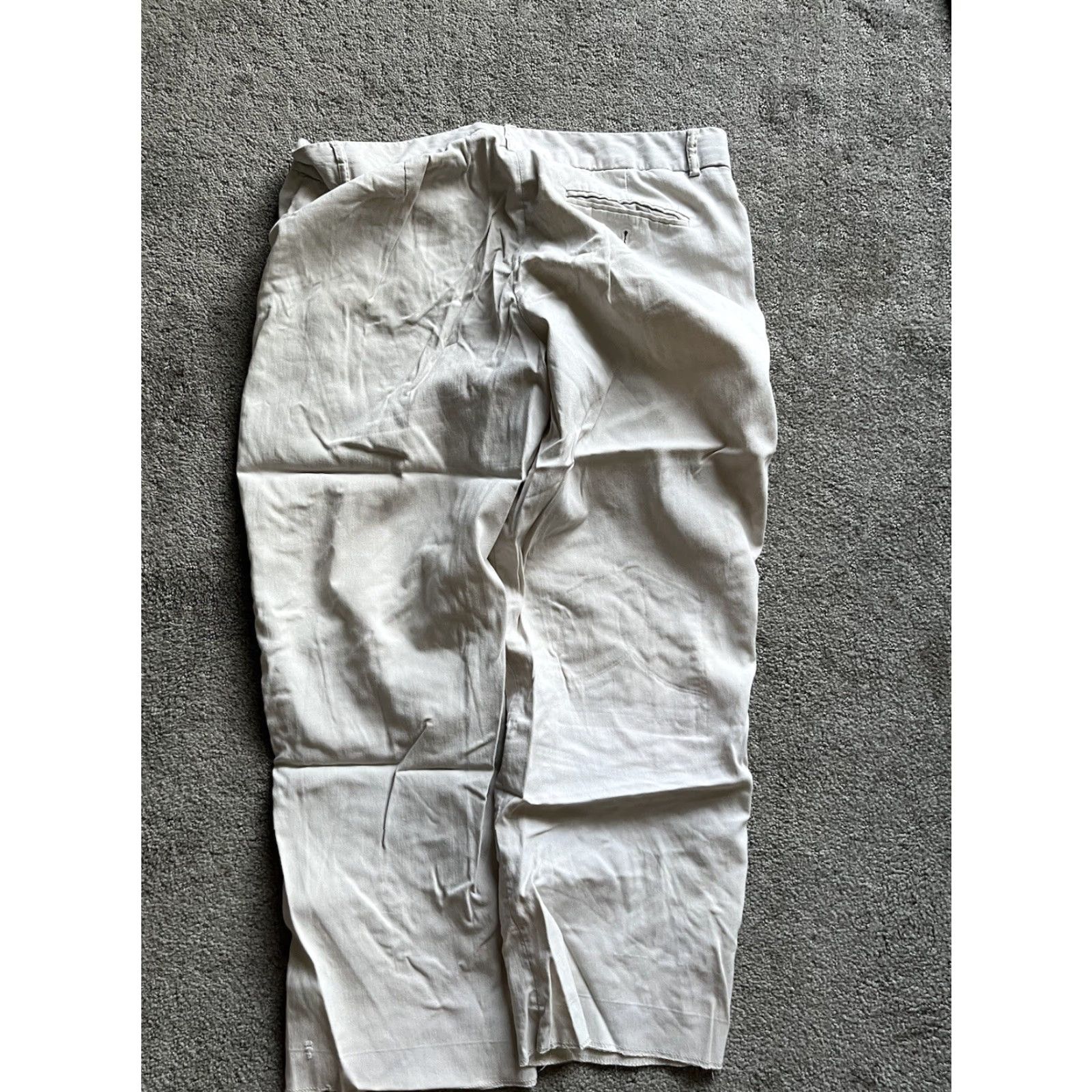 Express VINTAGE Express Womens Pants Cropped Dress Pant Ivory Size 6 Rayon Nylon Spandex Mid Rise Women's Size 28" / US 6 / IT 42 - 3 Thumbnail