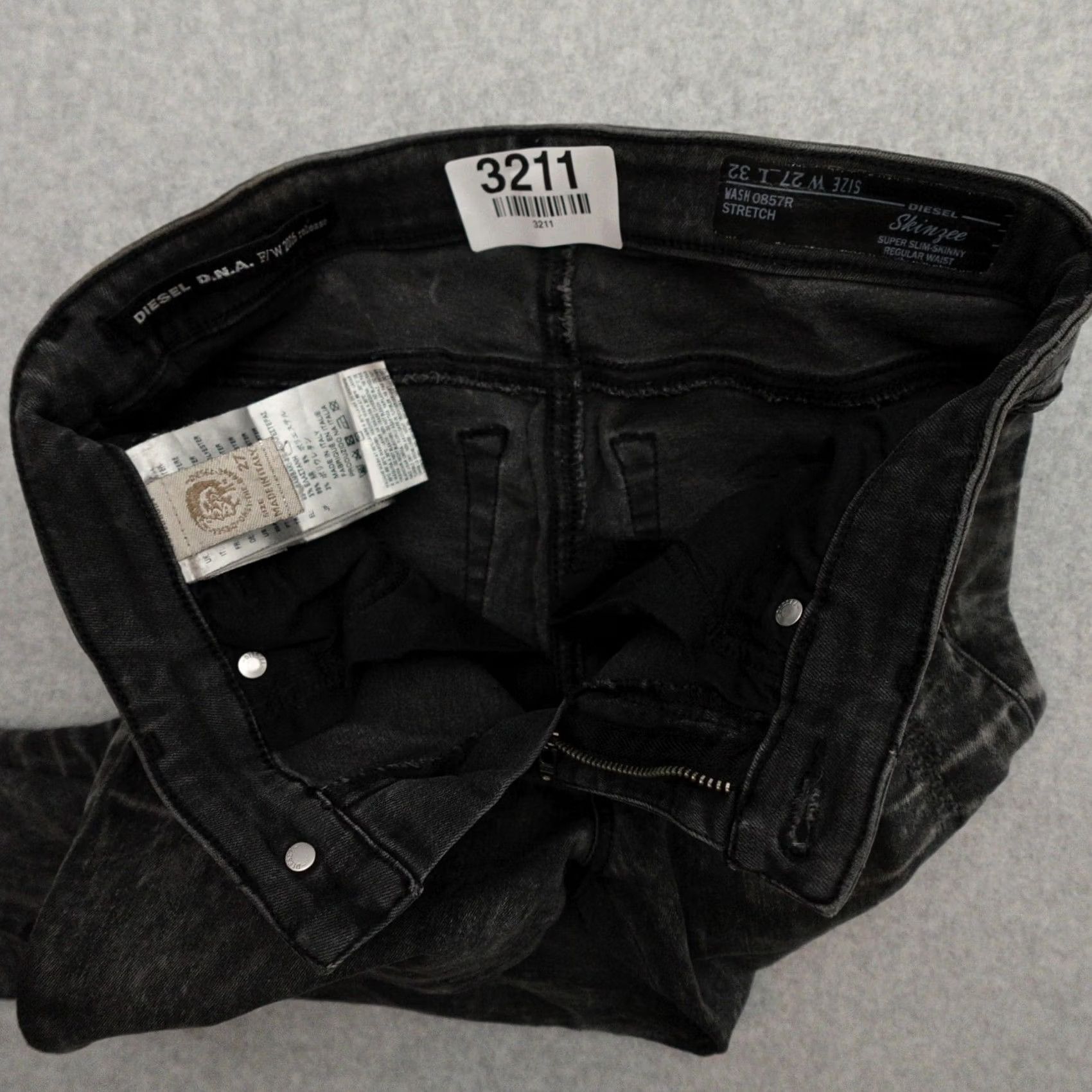 Diesel Diesel Jeans Womens 27 F/W D.N.A. 2016 Skinzee Super Slim Skinny Size 27x30 - PRE-OWNED - Fit Size 27" / US 4 / IT 40 - 4 Thumbnail