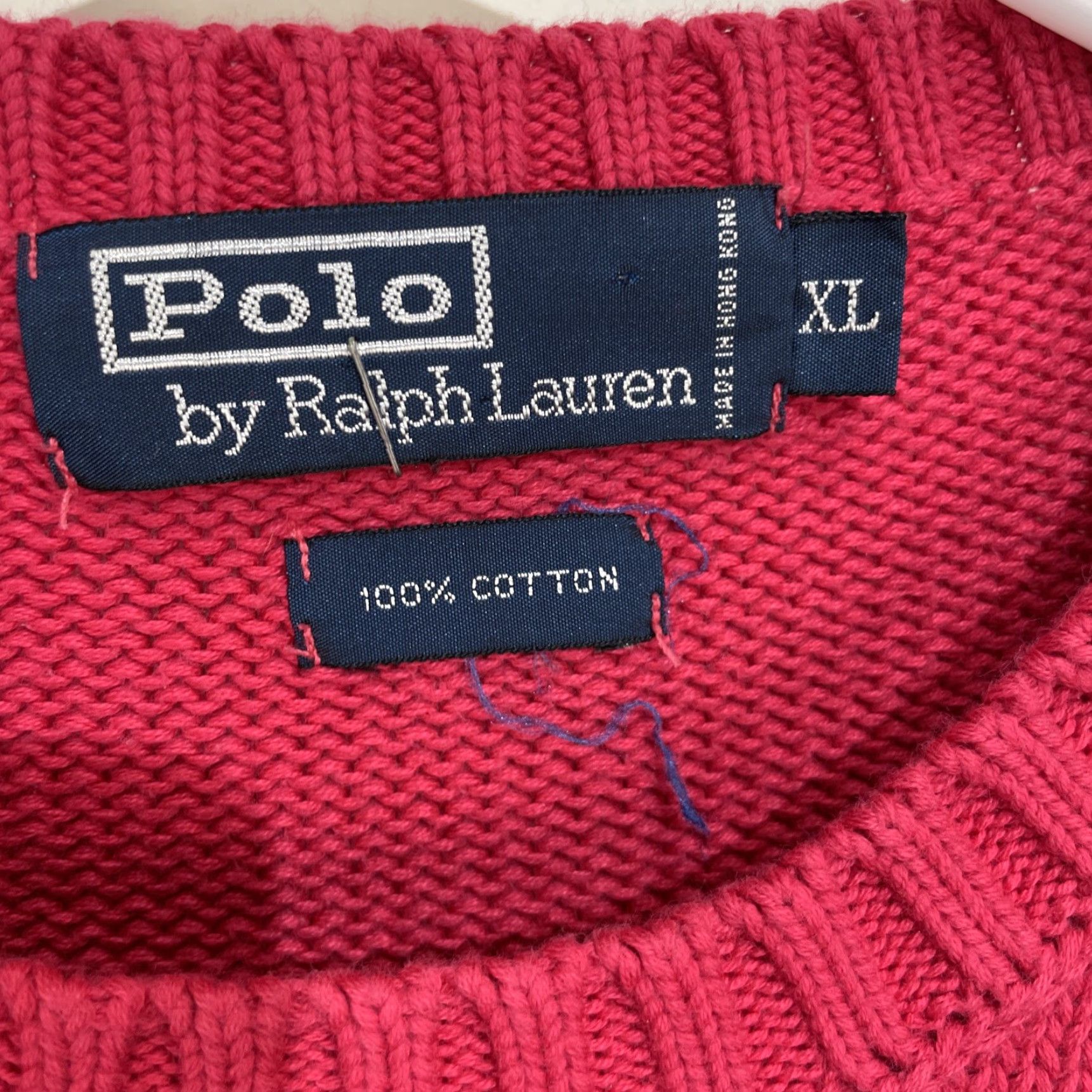 Polo Ralph Lauren VINTAGE Polo Ralph Lauren Coral Crewneck Sweater XL Medium Knit Cotton Shirt Men Size US XL / EU 56 / 4 - 2 Thumbnail