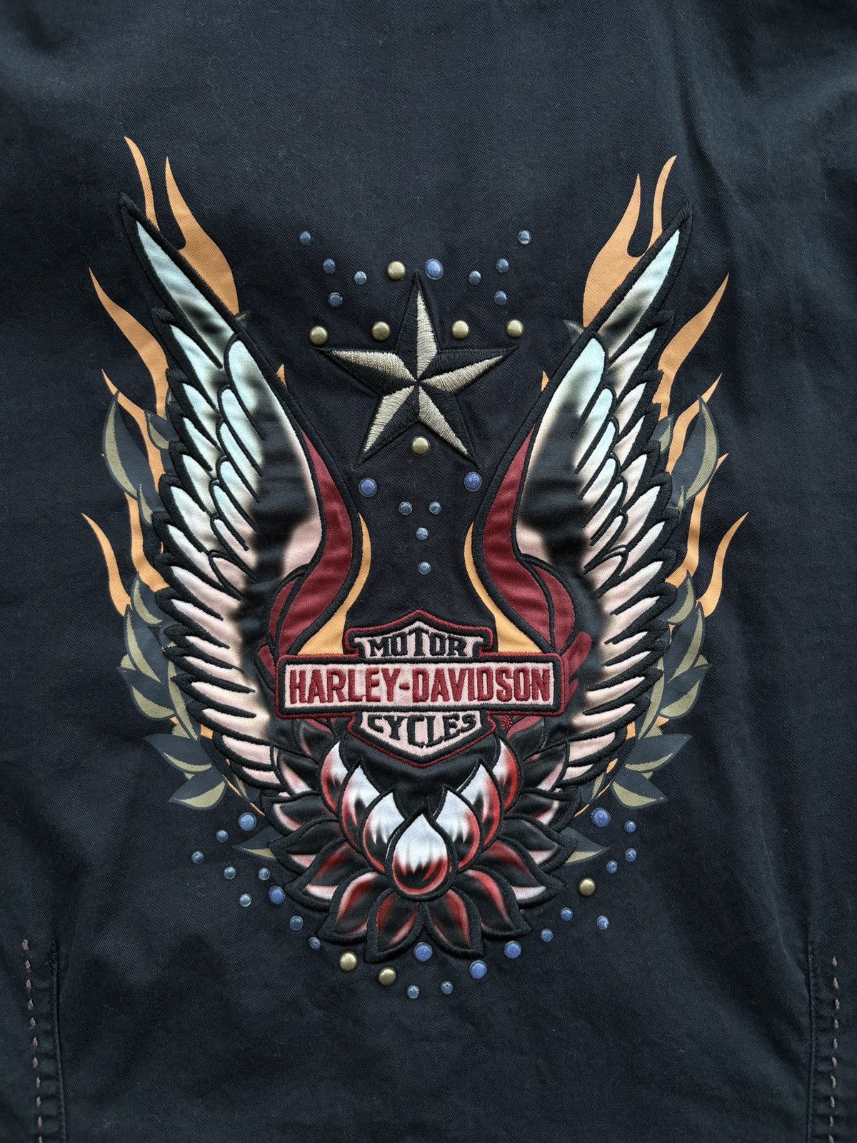 Affliction × Harley Davidson × Roar 2000s Harley Davidson Affliction-Like L/S Button Up Size M Size M / US 6-8 / IT 42-44 - 5 Thumbnail