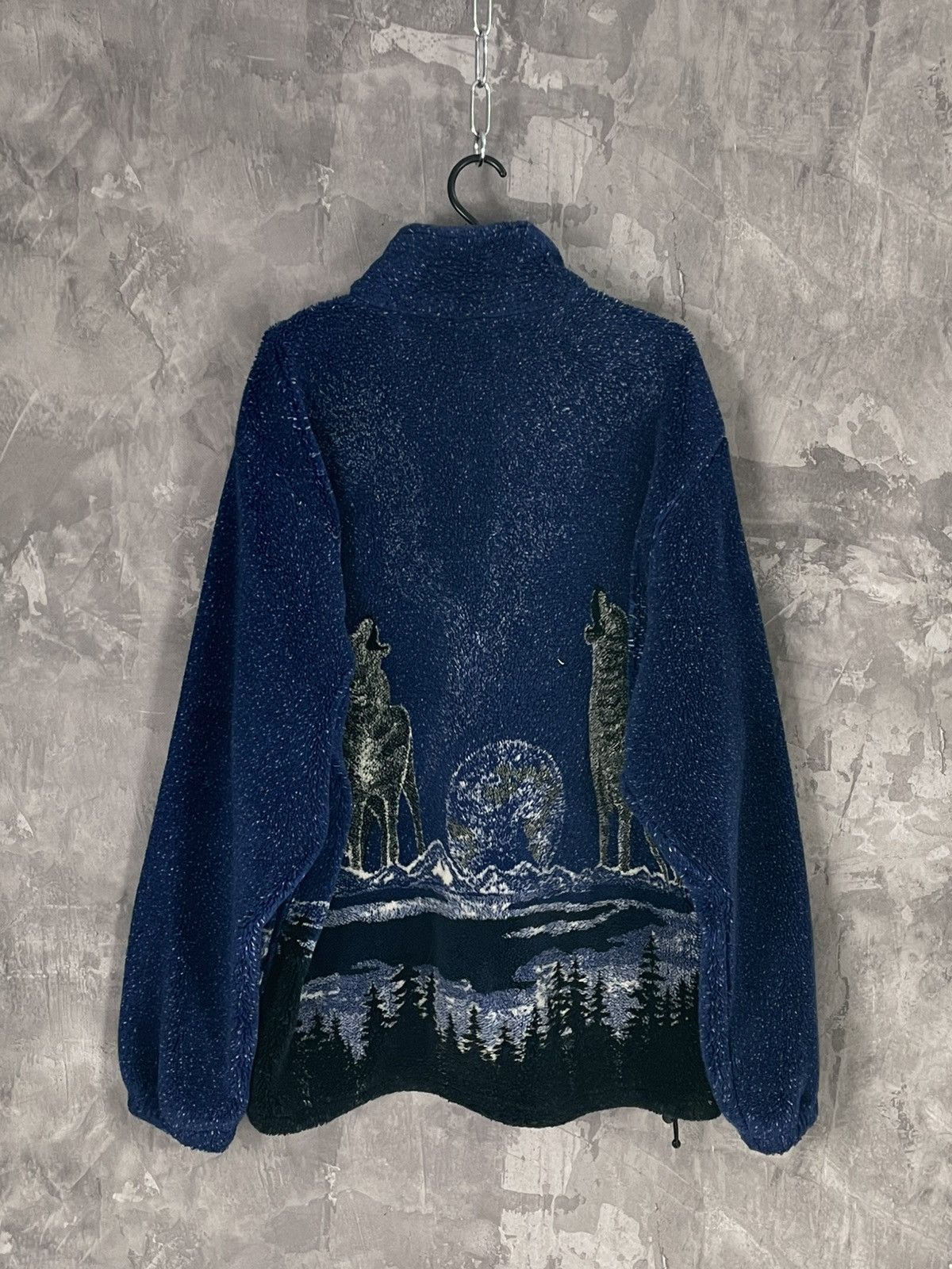 Other Vintage Wolf Animal Fleece Jacket Full Printed Oversized Y2K Size US L / EU 52-54 / 3 - 8 Thumbnail