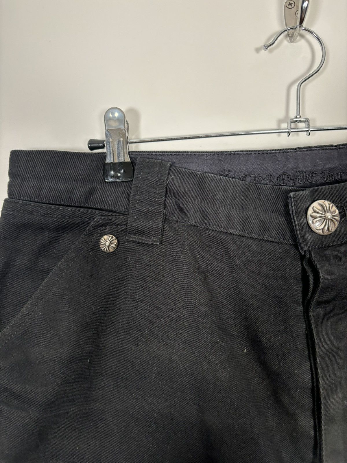 Chrome Hearts 🚭CHROME ESSENTIAL🚭BLACK CARPENTER SHORTS Size US 34 / EU 50 - 5 Thumbnail