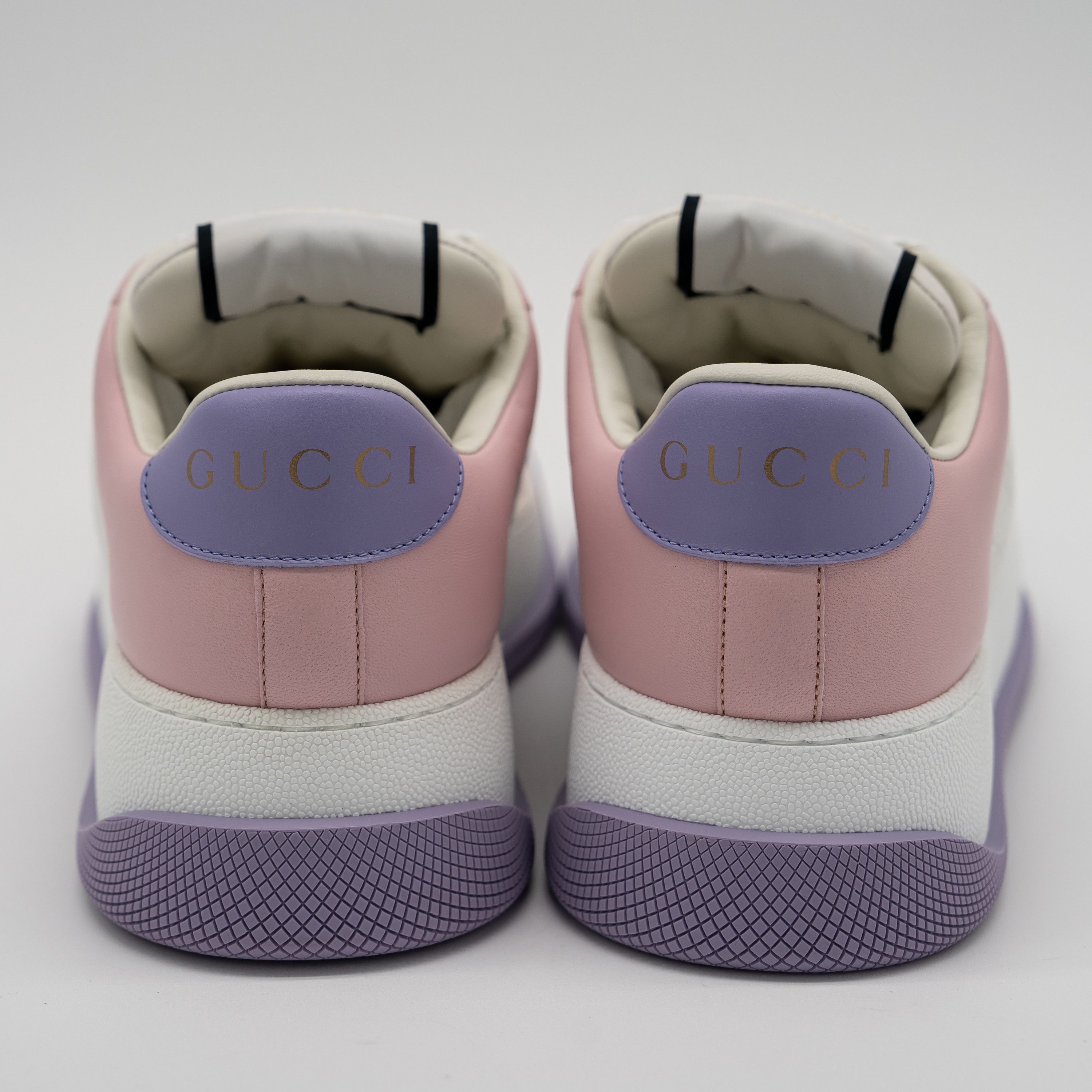 Gucci 7 US Gucci Double Screener Pink Puple Leather Sneakers GG Size US 7 / IT 37 - 5 Thumbnail