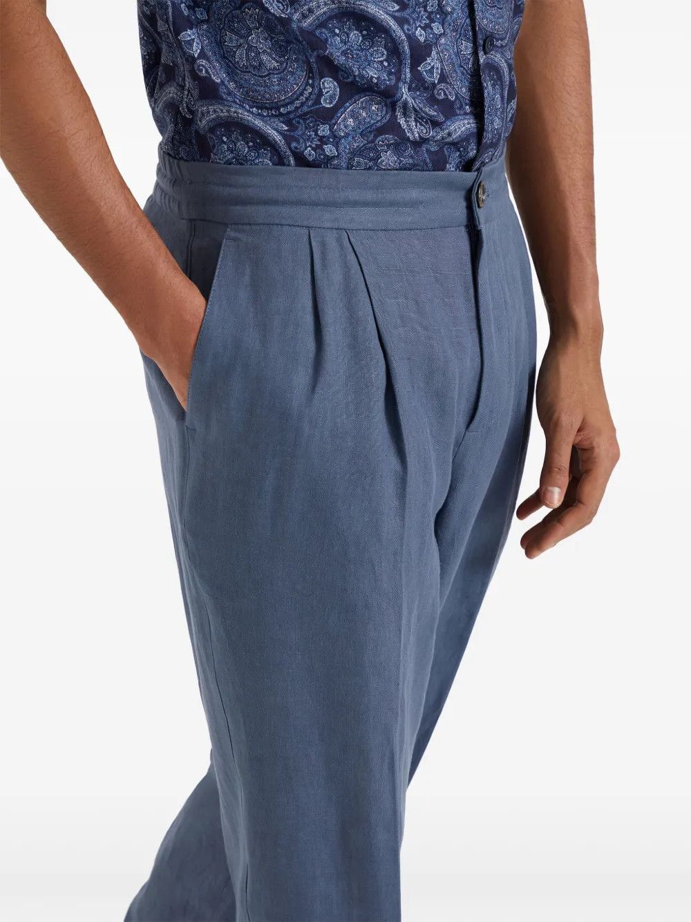 Brunello Cucinelli o1w1db10925 Pant in Dark Blue Size US 38 / EU 54 - 5 Thumbnail