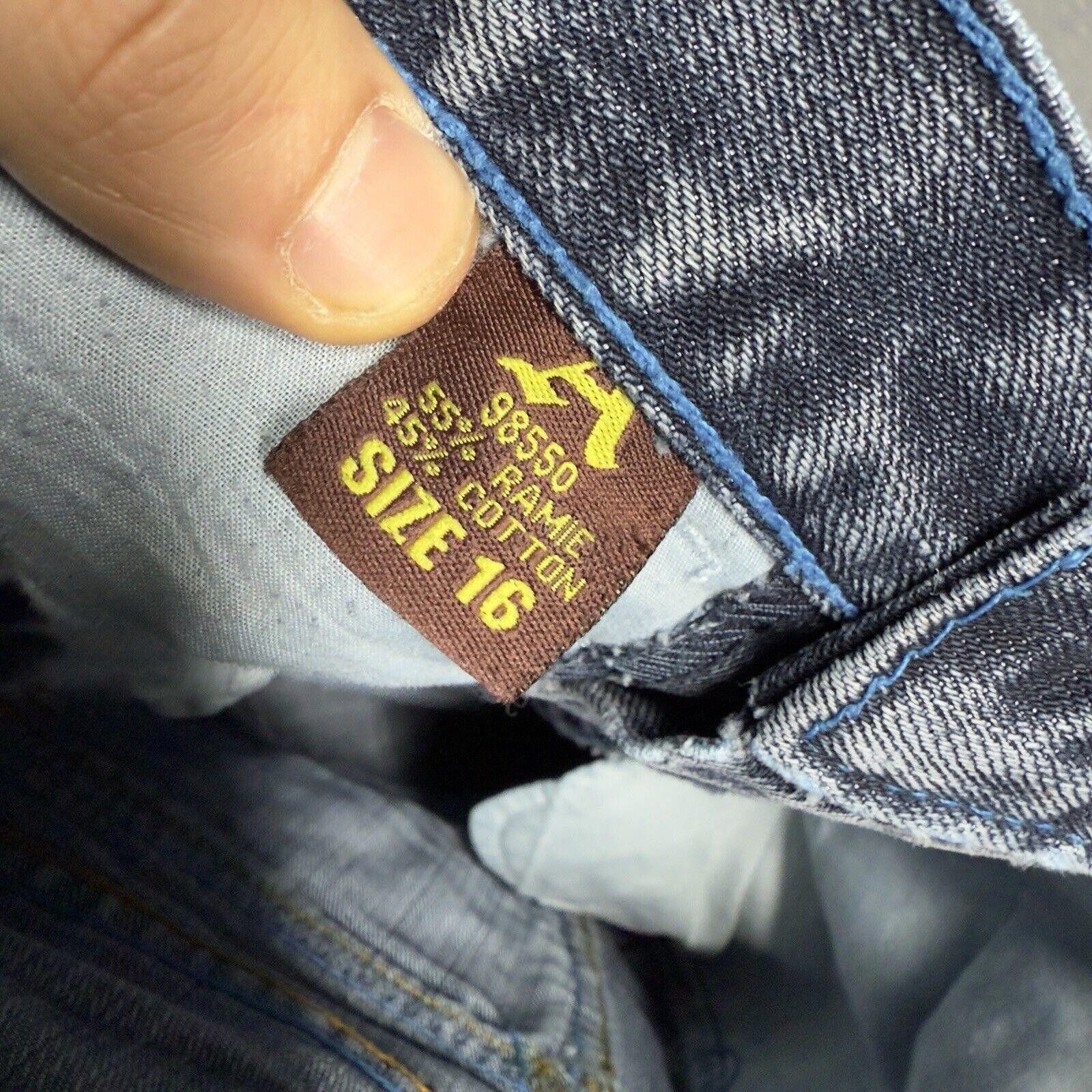 Designer Vintage Y2K Attitude Guid Jeans Blue Size 16 Women Size 38" / US 16 / IT 52 - 5 Thumbnail