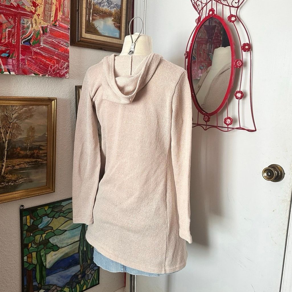 Other cien beige tan knit hooded cardigan long sleeve Size S / US 4 / IT 40 - 3 Thumbnail
