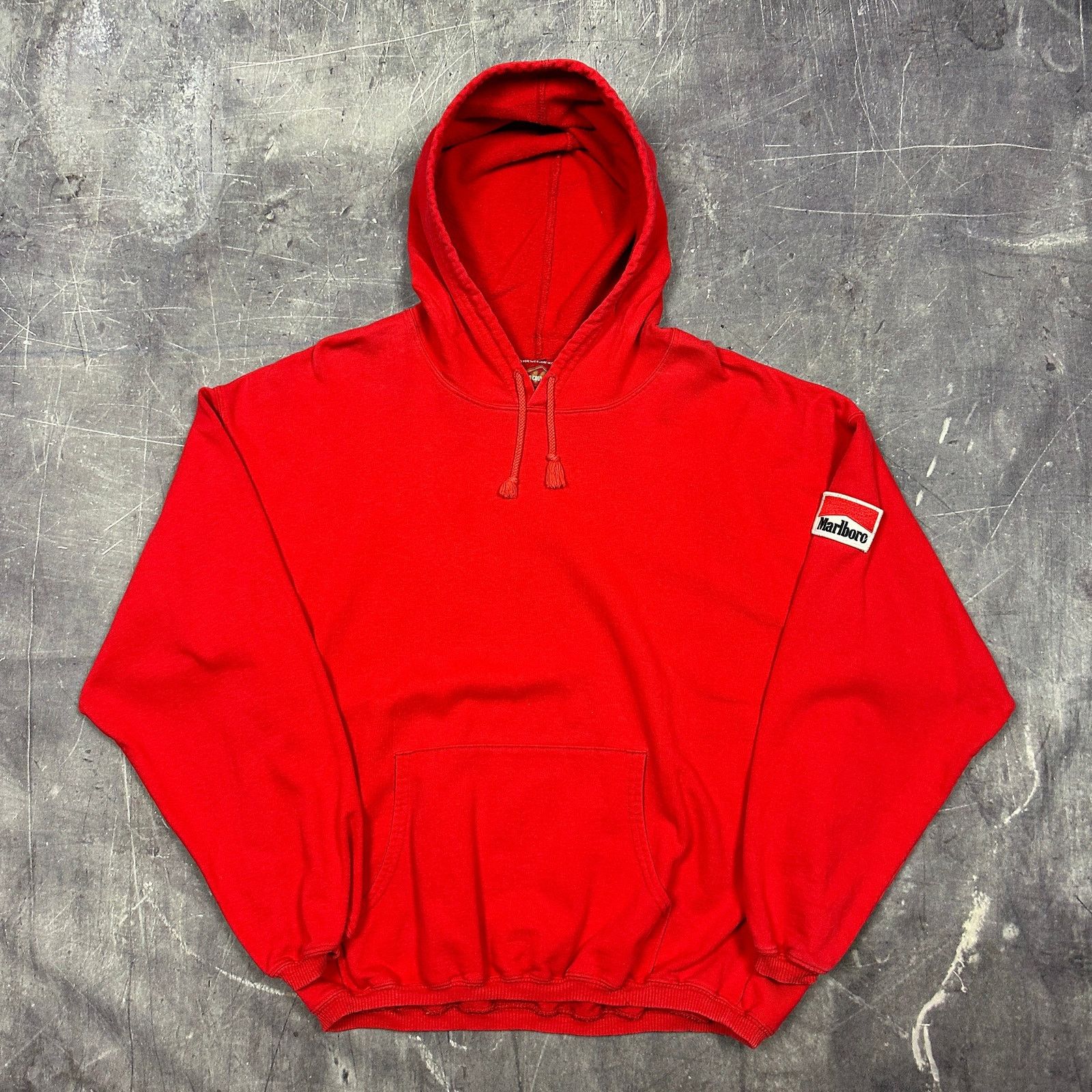 Vintage 90s Red Marlboro Country Store Patch Hoodie L C52 Grailed