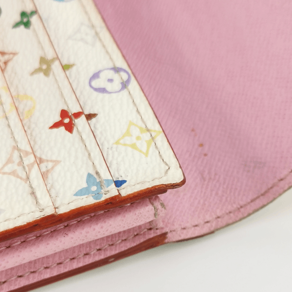 Louis Vuitton Louis Vuitton (LV) Cowhide White Tricolor Long Wallet -y250 Size ONE SIZE - 9 Thumbnail