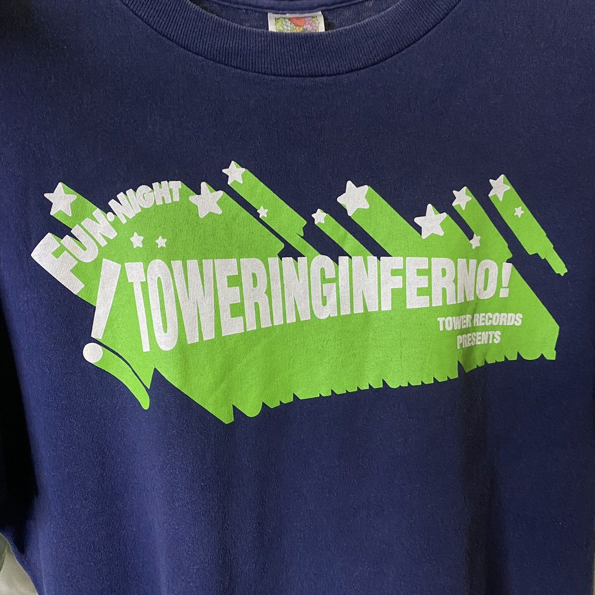 Band Tees × Vintage 1990s Towering Inferno Experimental British Duo Band Tee Size US L / EU 52-54 / 3 - 2 Thumbnail