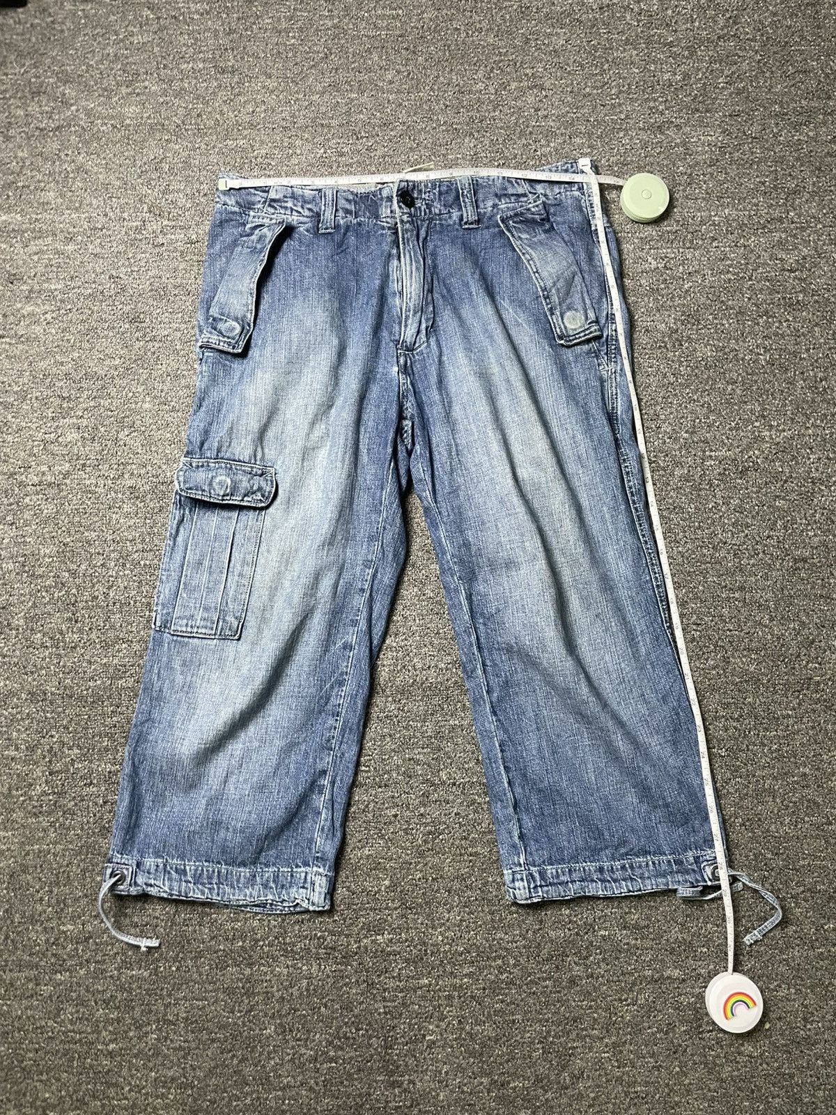 Gap × Vintage GAP Brand Three Quarter Cargo Jeans (62) Size US 30 / EU 46 - 14 Thumbnail
