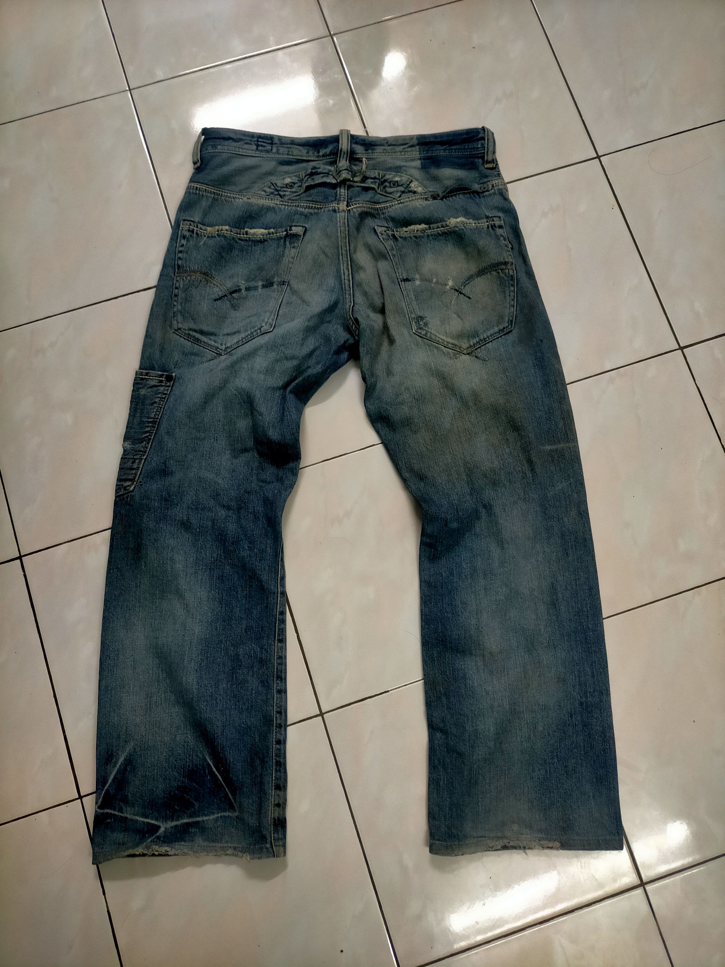 Japanese Brand × Vintage Vintage Bartack Buckle Back Selvedge Jeans Size US 33 - 6 Thumbnail