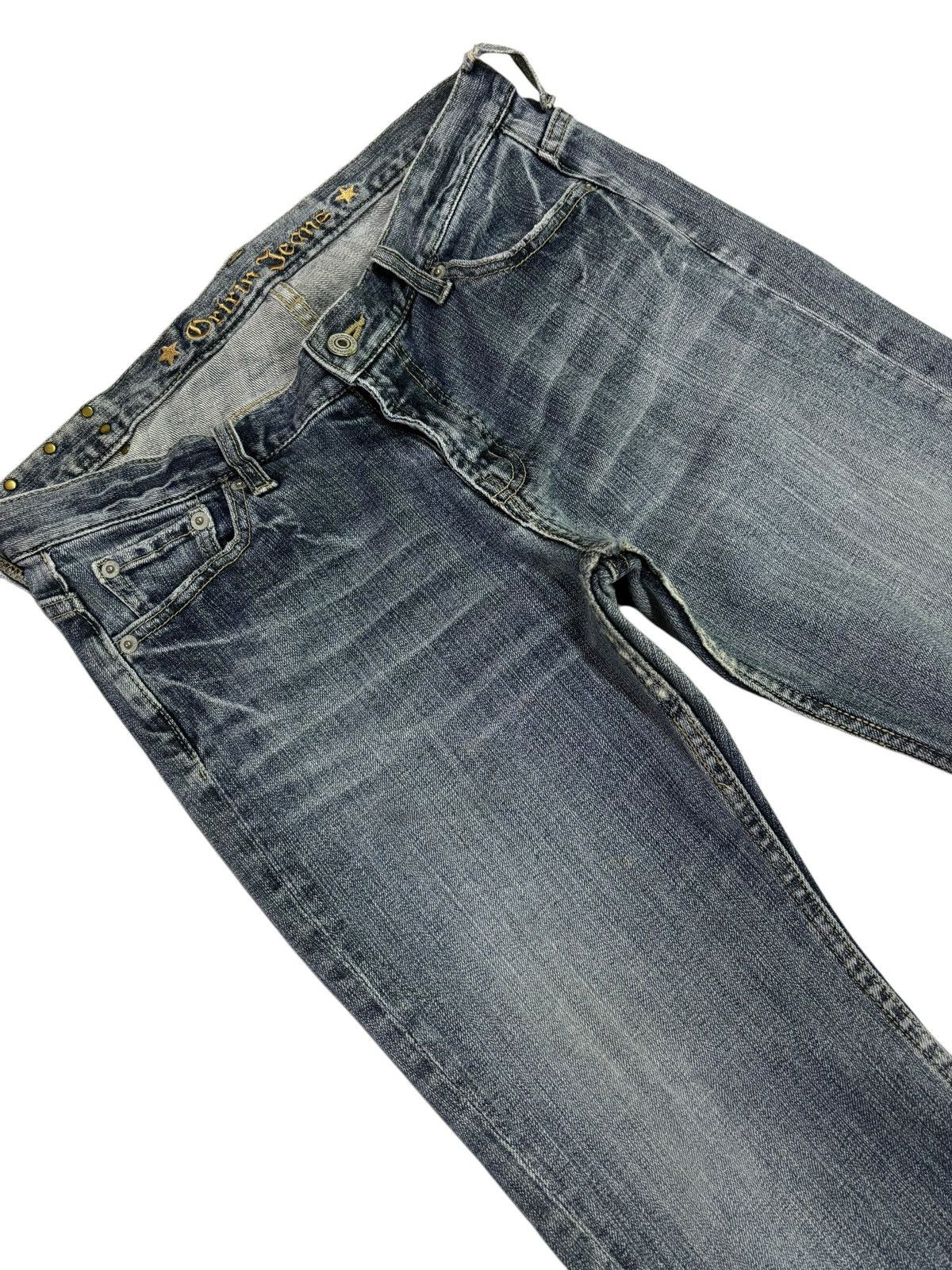 Japanese Brand × Seditionaries × Vintage Bondage Oririn Flared Faded Blue Washed Jeans Size 30" / US 8 / IT 44 - 3 Thumbnail