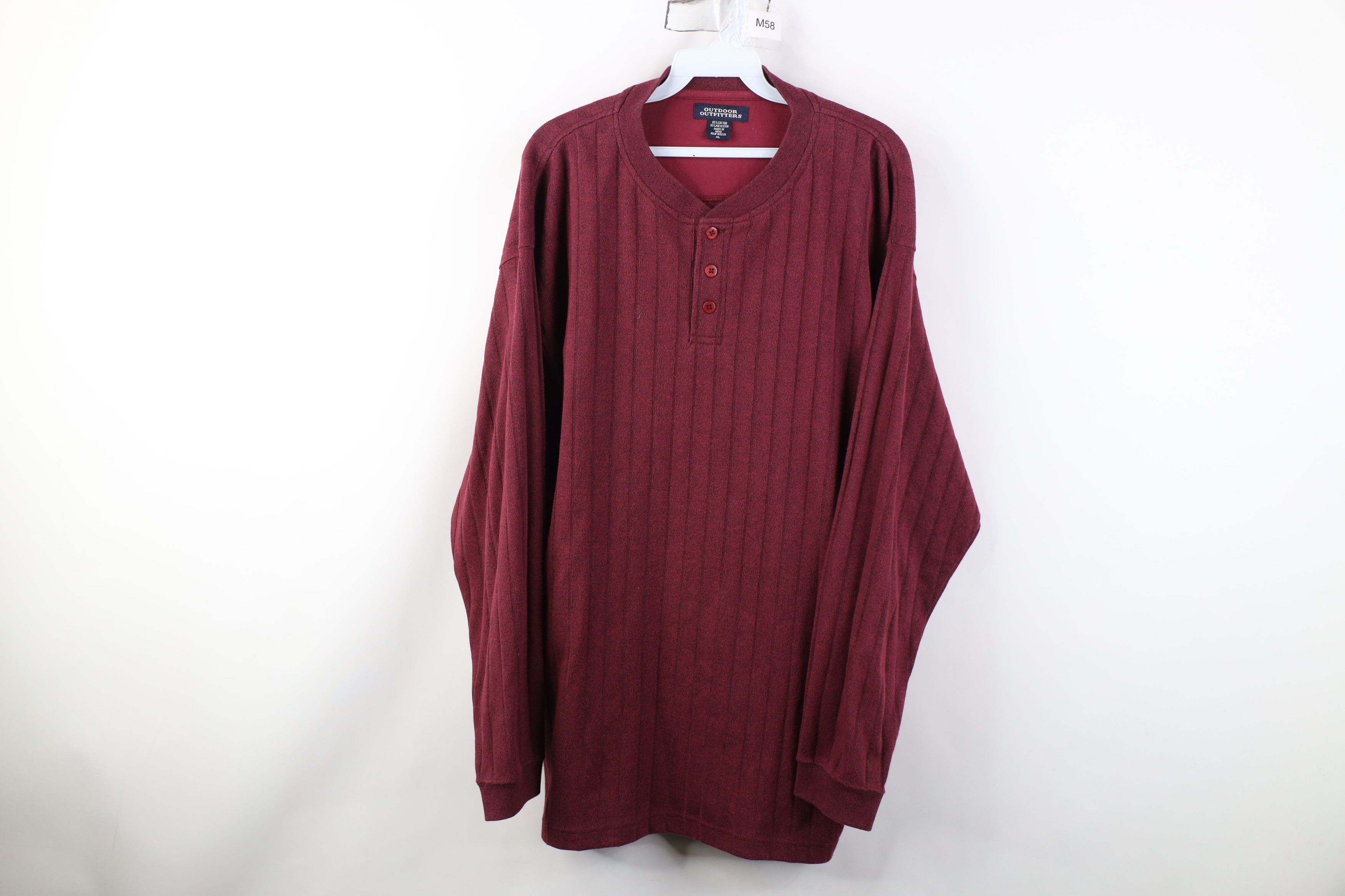 Vintage Vintage 90s Streetwear Knit Long Sleeve Henley T-Shirt Size US XL / EU 56 / 4 - 1 Thumbnail