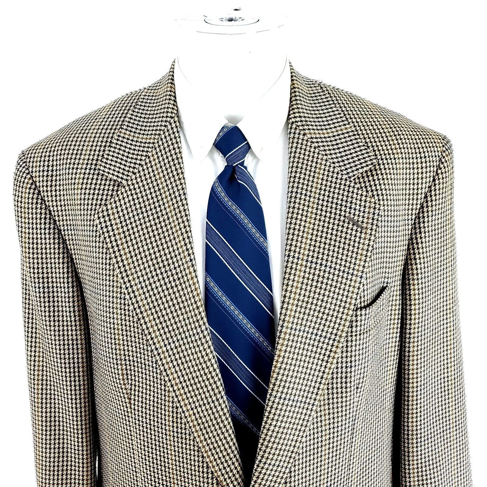 Bill Blass Bill Blass Bespoke Wool Silk 2 Button Sport Coat 40R Brown T Size 40R - 1 Thumbnail