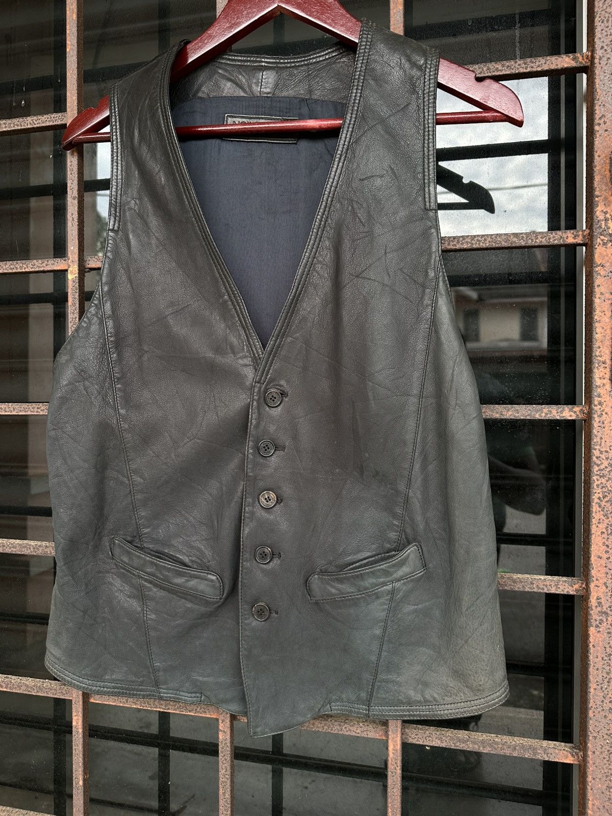 Neil Barrett Neil Barrett Leather Vests Size US M / EU 48-50 / 2 - 5 Thumbnail