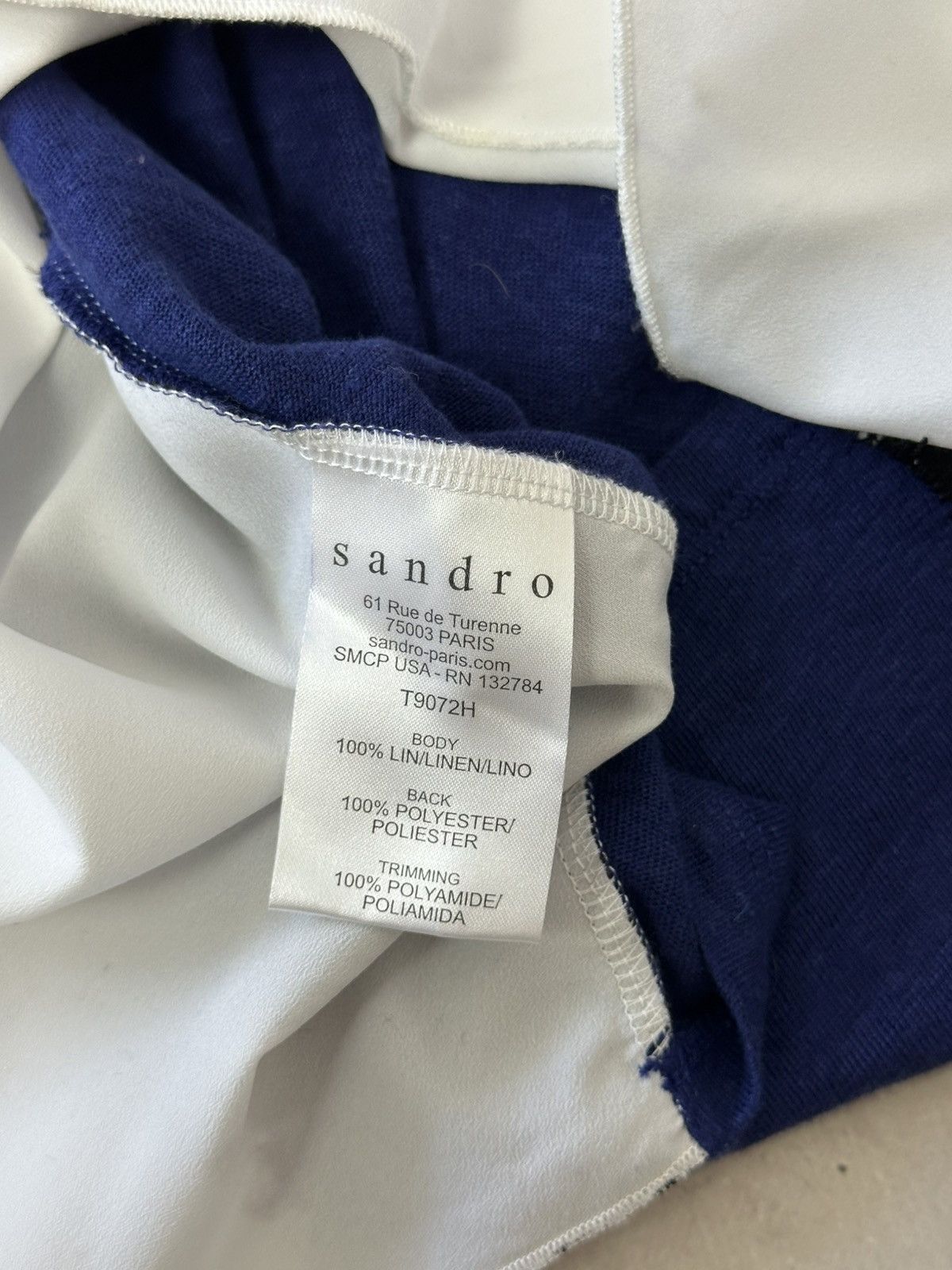 Sandro Sandro Linen Blue Long Sleeve Women’s Jumper Size S / US 4 / IT 40 - 10 Thumbnail
