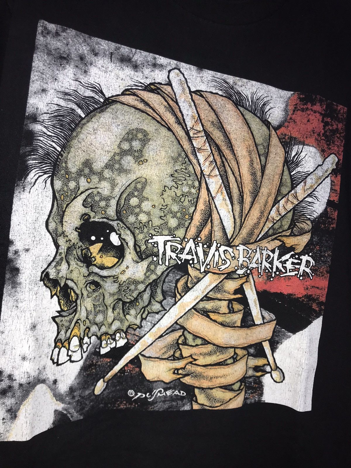 Vintage TRAVIS BARKER PUSHEAD ARTWORK TSHIRT XL Size US XL / EU 56 / 4 - 2 Thumbnail